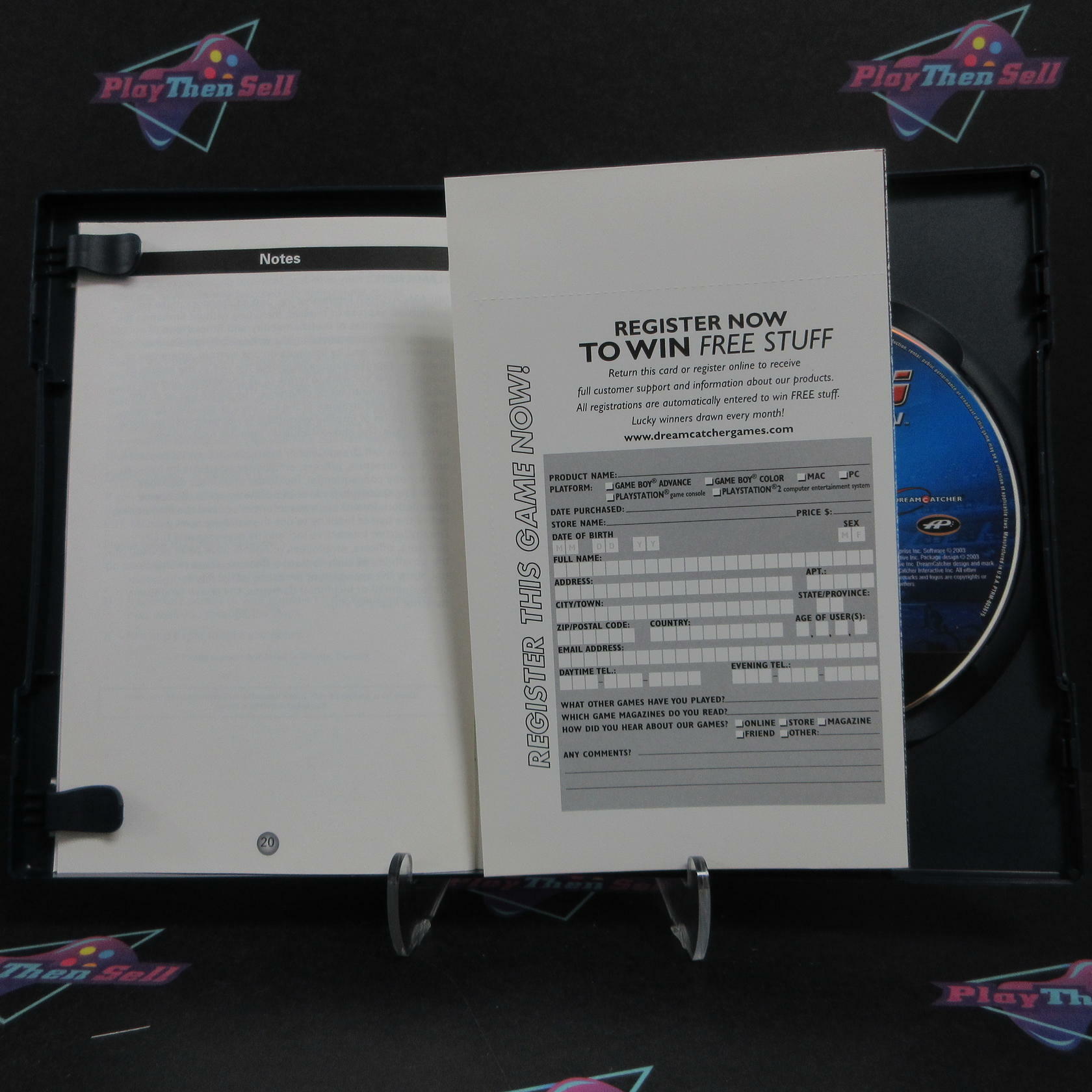 Agassi Tennis Generation PS2 PlayStation 2 + Reg Card Complete - Excellent
