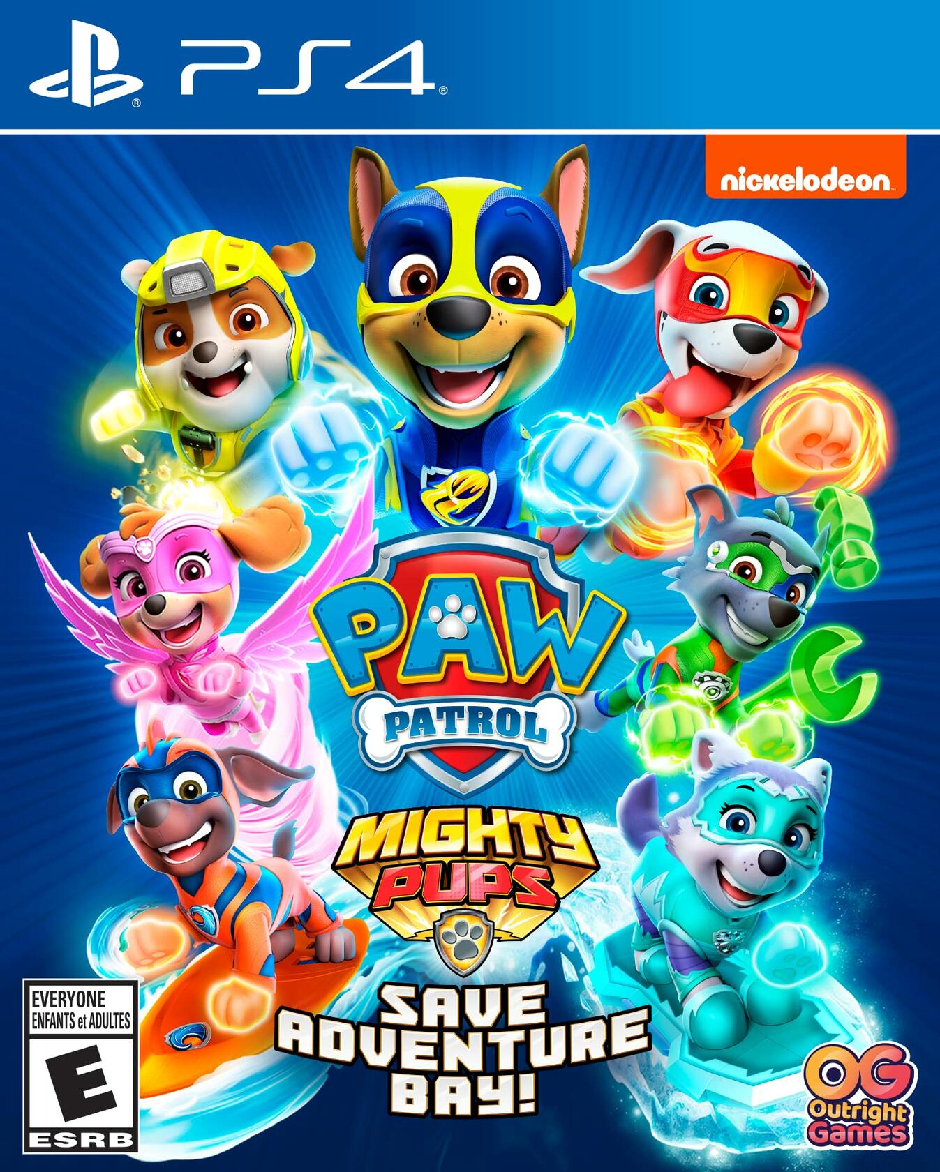 Paw Patrol Mighty Pups Save Adventure Bay PS4 PlayStation 4 Complete - Excellent