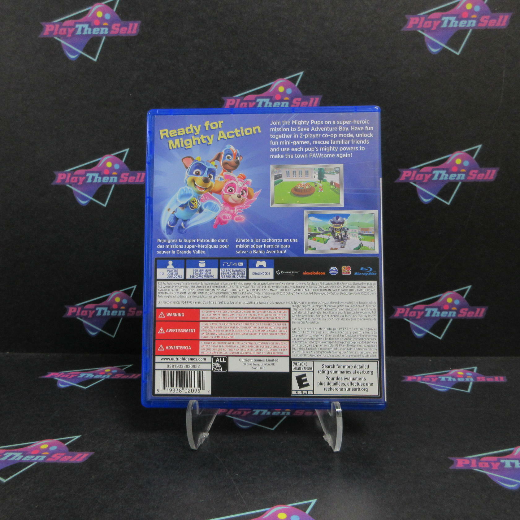 Paw Patrol Mighty Pups Save Adventure Bay PS4 PlayStation 4 Complete - Excellent
