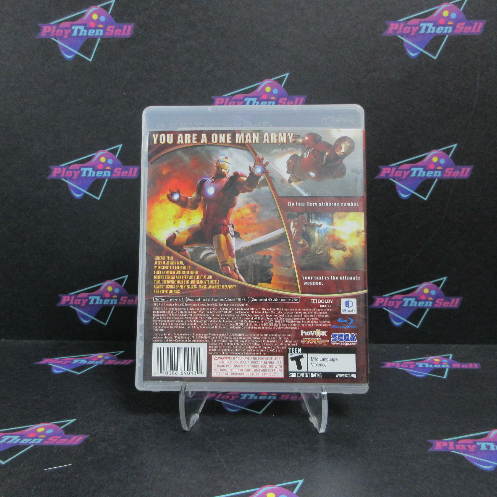 Iron Man PS3 PlayStation 3 DD/NM - Very Good