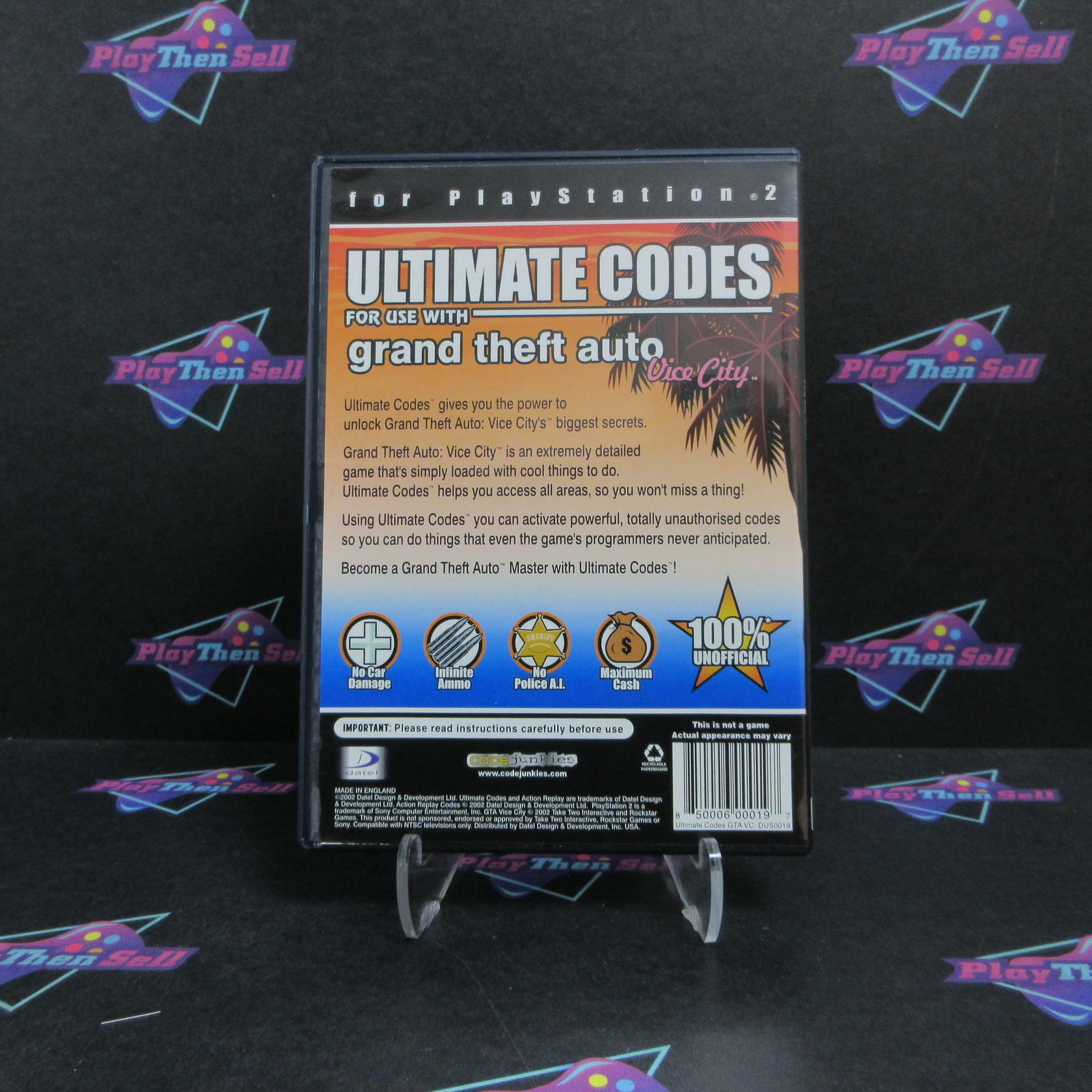 Ultimate Codes Grand Theft Auto Vice City PS2 PlayStation 2 - Like New