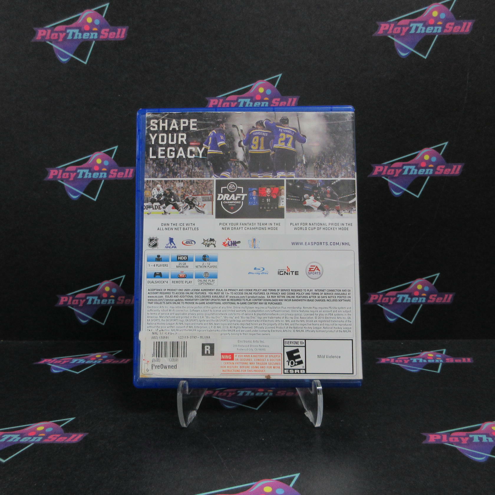 NHL 17 PS4 PlayStation 4 AD/DD - Very Good