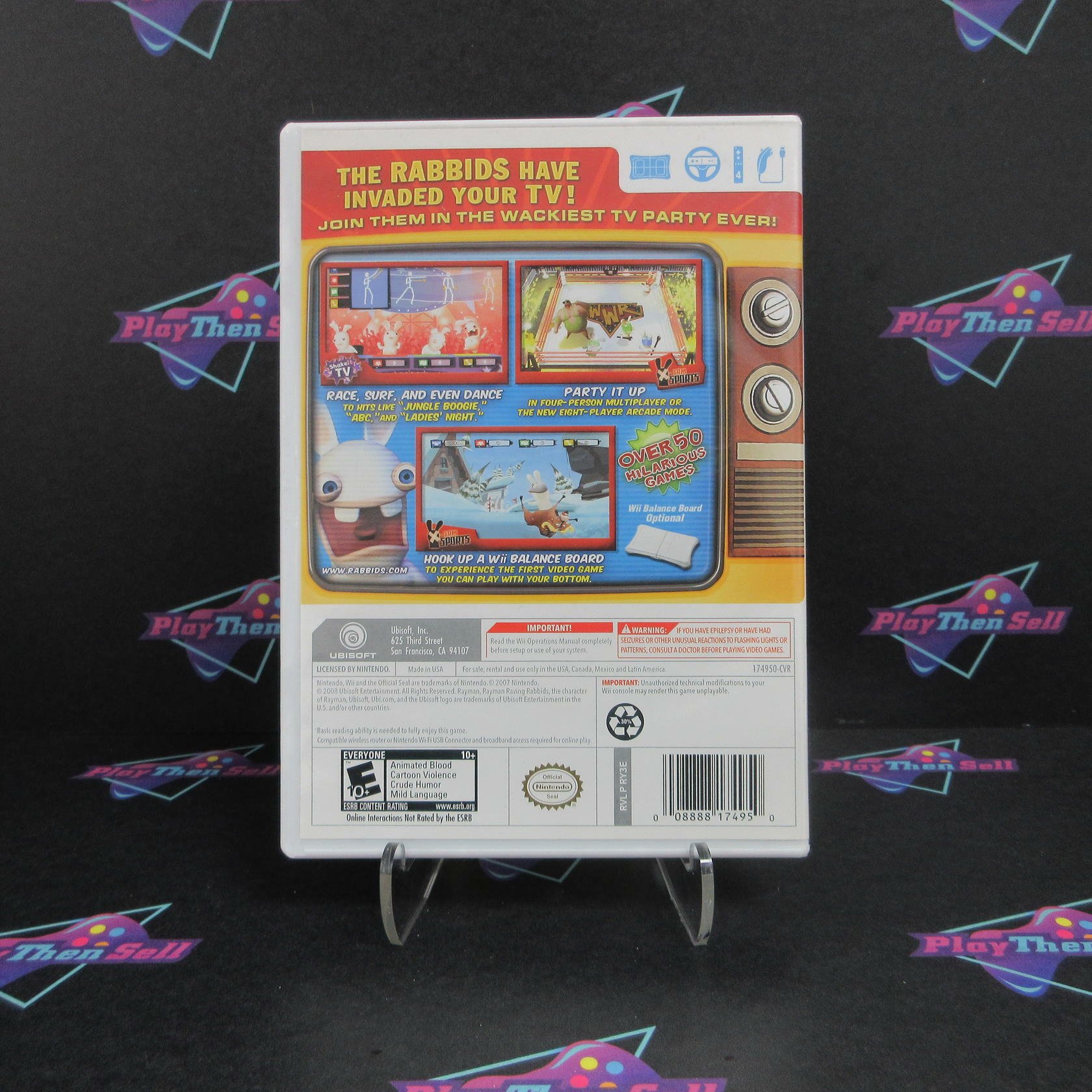 Rayman Raving Rabbids TV Party Nintendo Wii - Like New