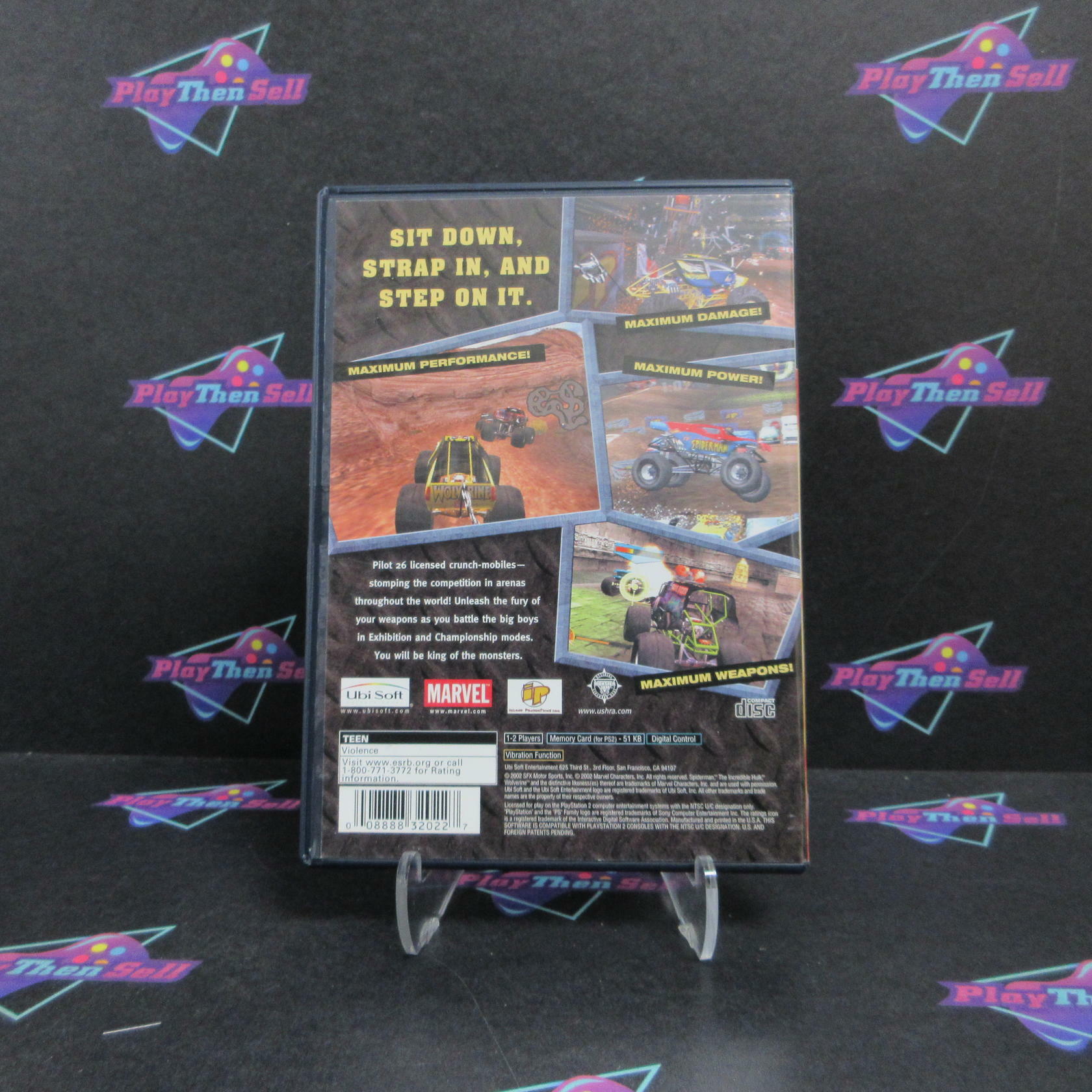Monster Jam Maximum Destruction PS2 PlayStation 2 + Reg Card CIB - Excellent
