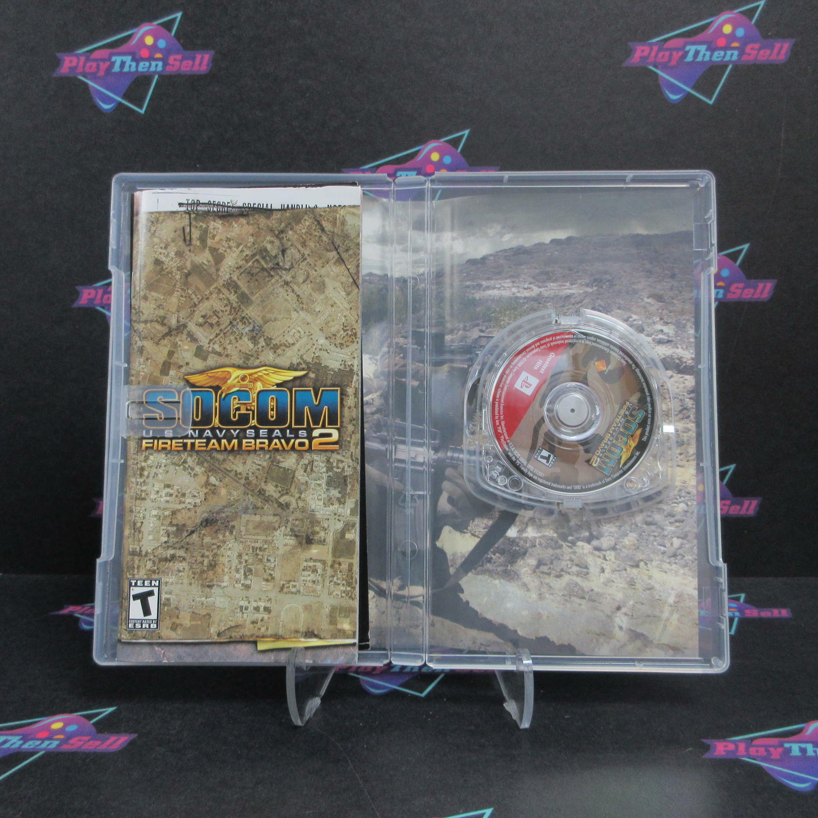 SOCOM U.S. Navy Seals Fireteam Bravo 2 Sony PSP GH Clear UMD CIB - Excellent