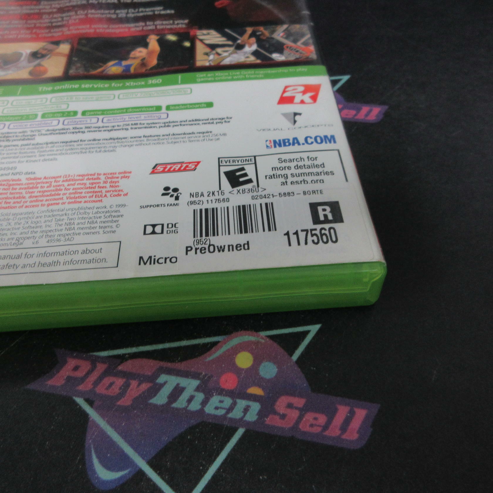 NBA 2K16 Xbox 360 AD/NM - Very Good
