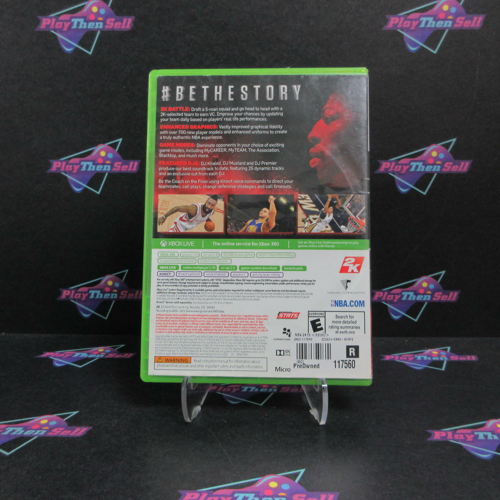 NBA 2K16 Xbox 360 AD/NM - Very Good