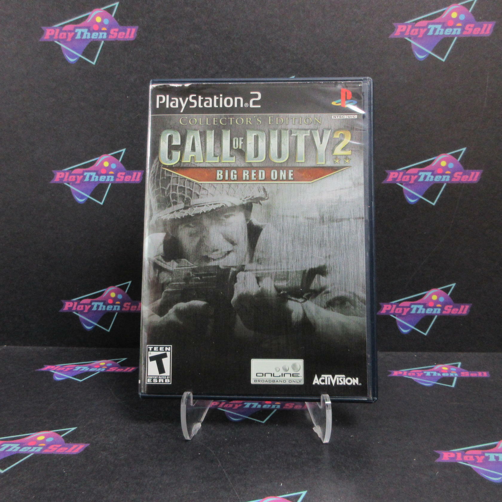 Call of Duty 2 Big Red One Collectors Edition PS2 PlayStation 2 AD Complete CIB - Very Good