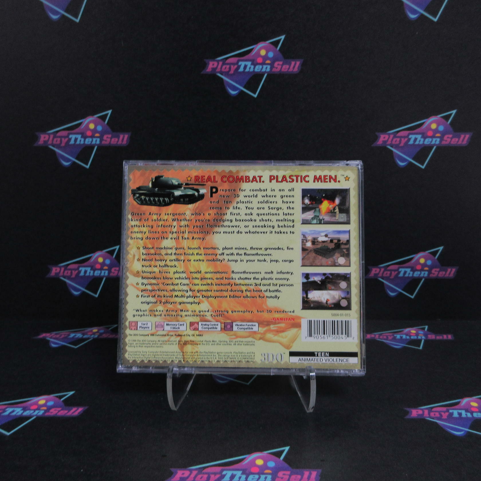 Army Men 3D PS1 PlayStation 1 + Reg Card Complete - Excellent