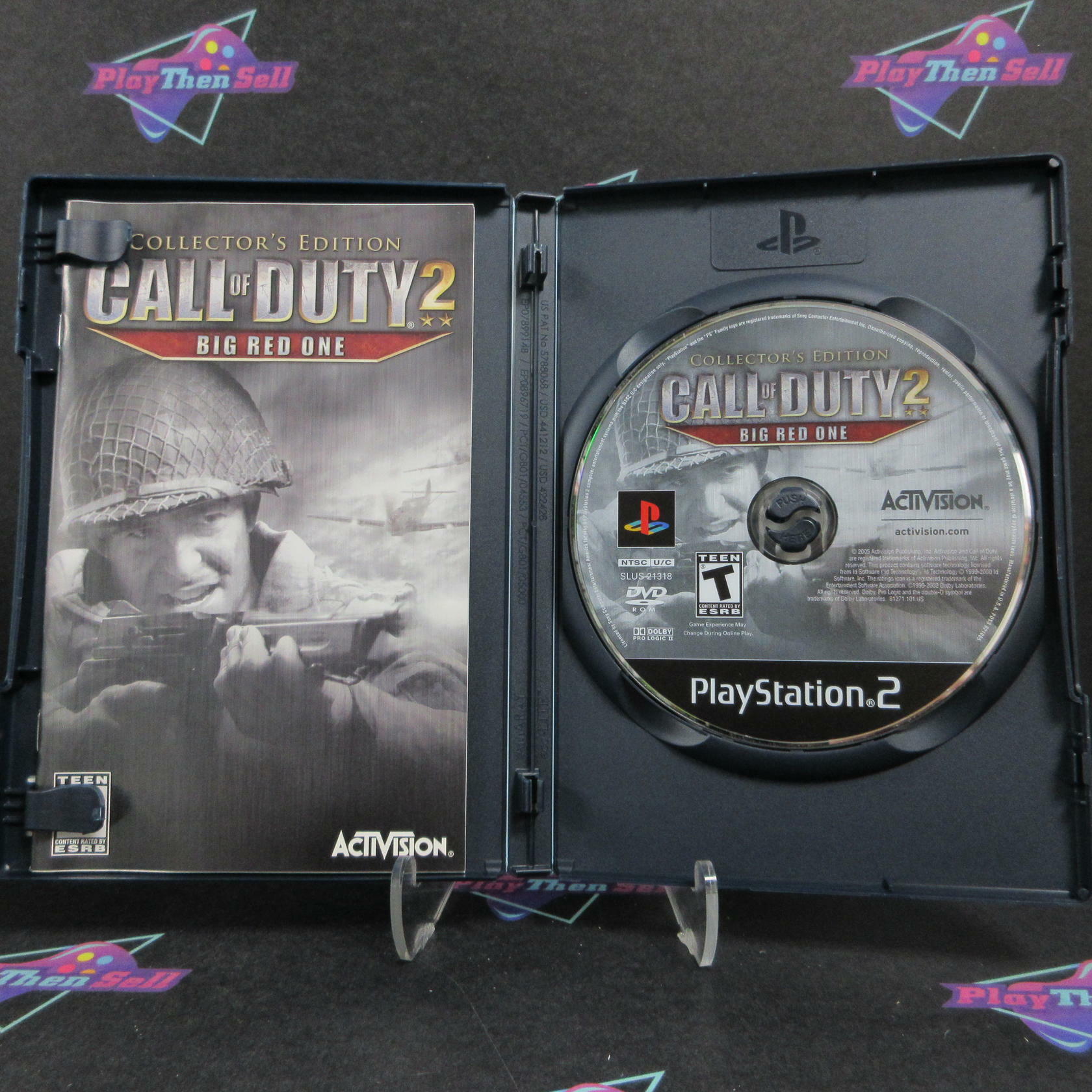 Call of Duty 2 Big Red One Collectors Edition PS2 PlayStation 2 AD Complete CIB - Very Good