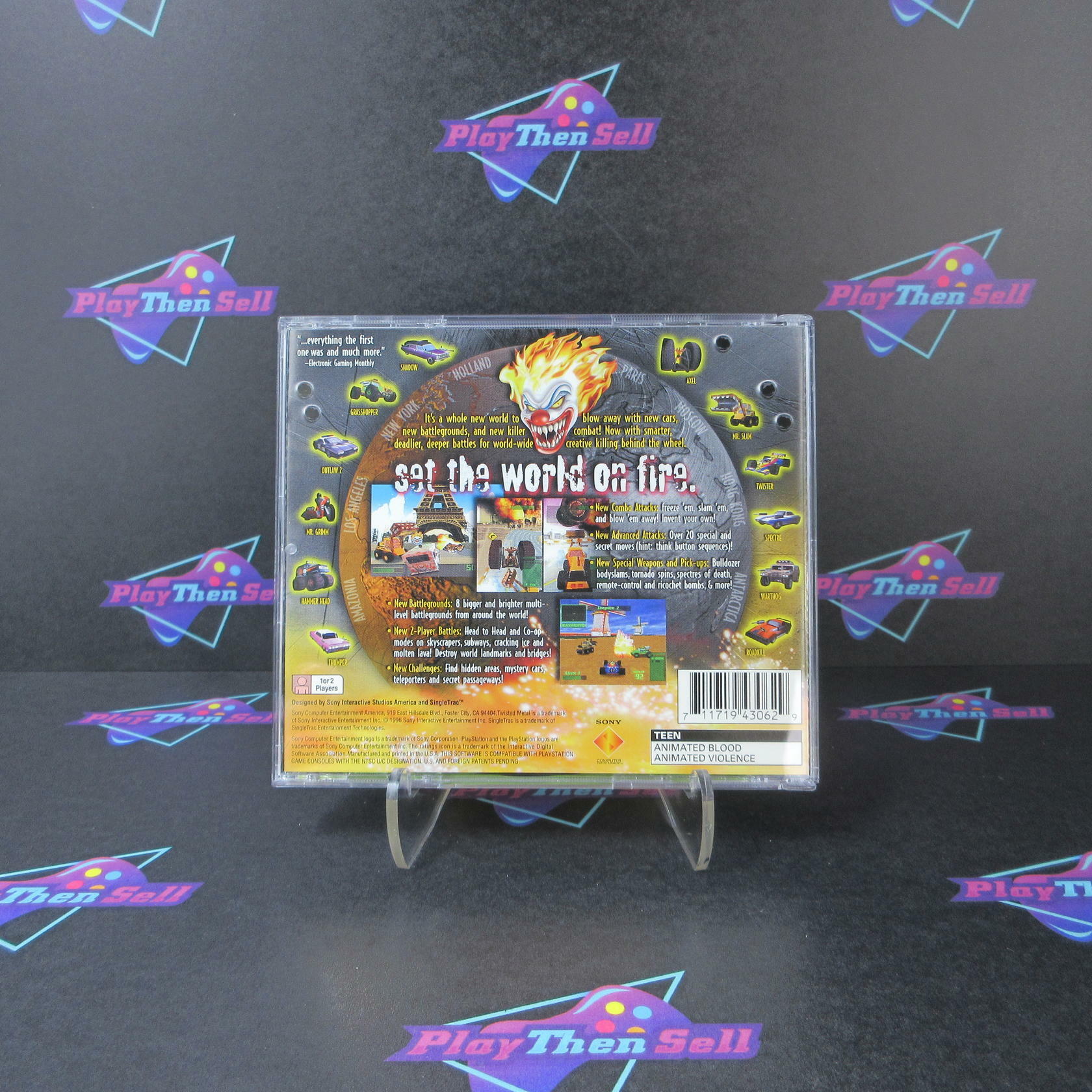 Twisted Metal 2 PS1 PlayStation 1 Complete - Excellent