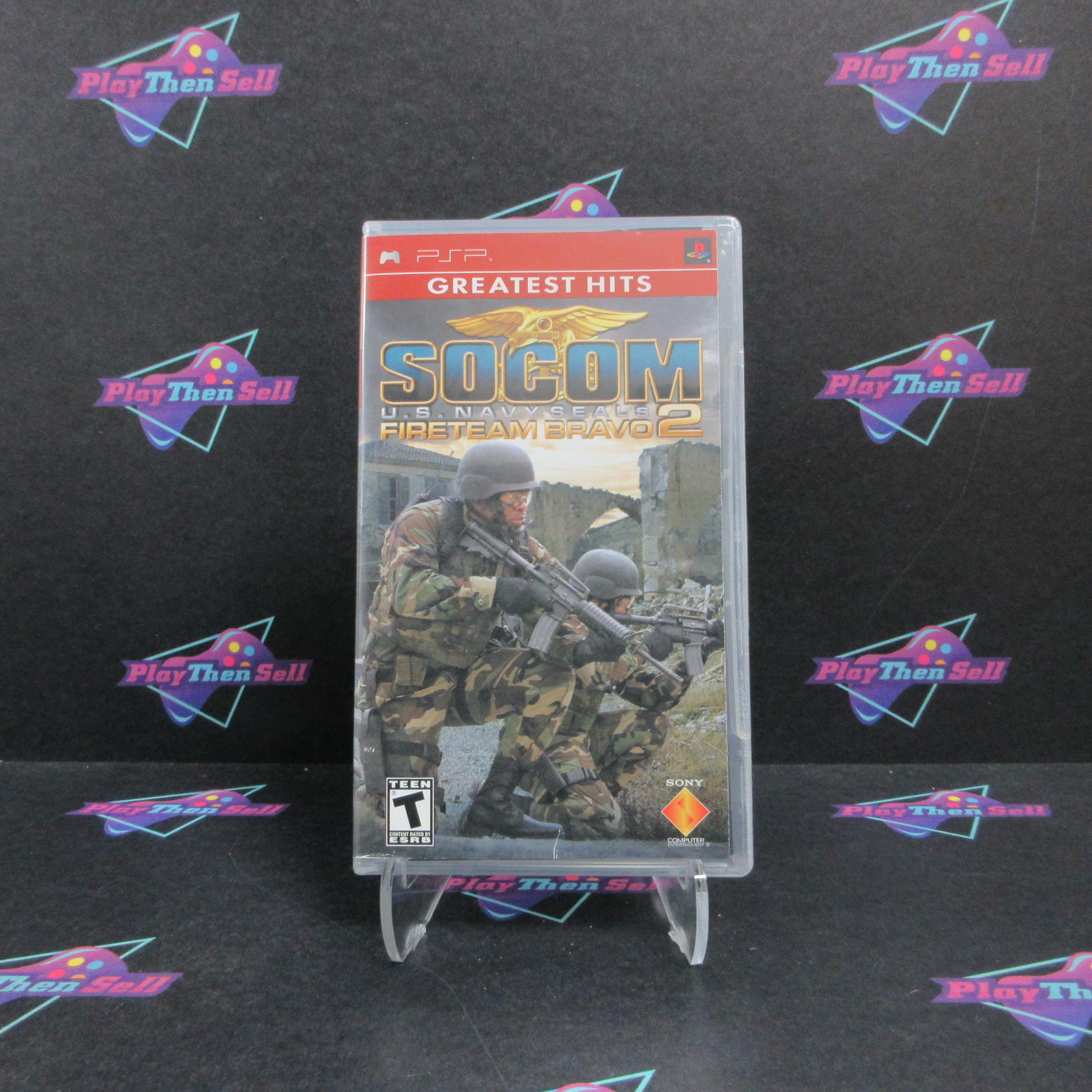 SOCOM U.S. Navy Seals Fireteam Bravo 2 Sony PSP GH Clear UMD CIB - Refurbished