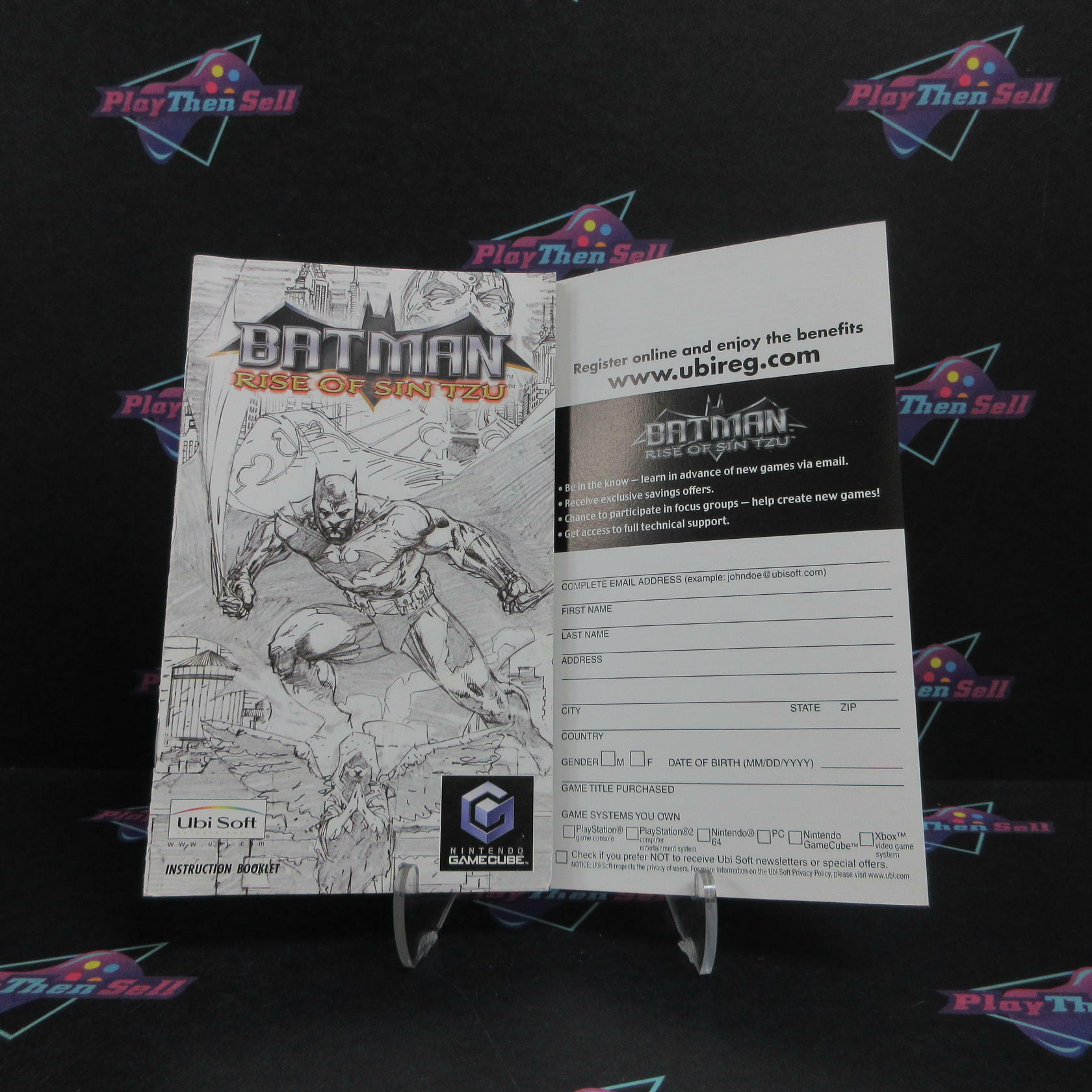 Batman Rise of Sin Tzu Nintendo GameCube + Reg Card Complete - Refurbished