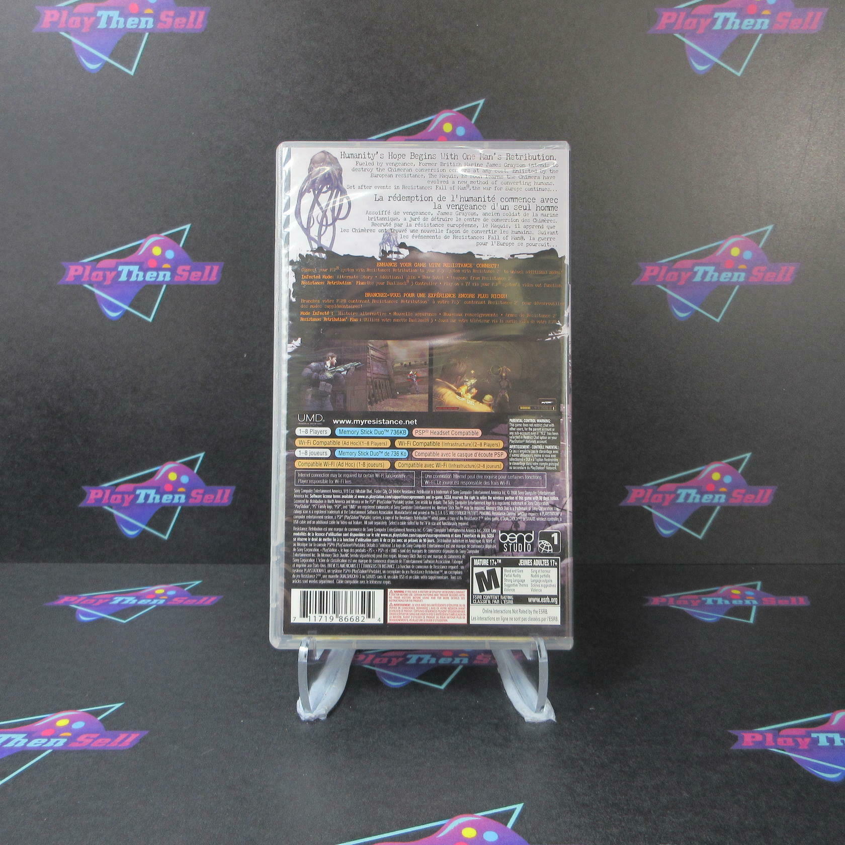 Resistance Retribution Sony PSP + Reg Card Complete - Refurbished