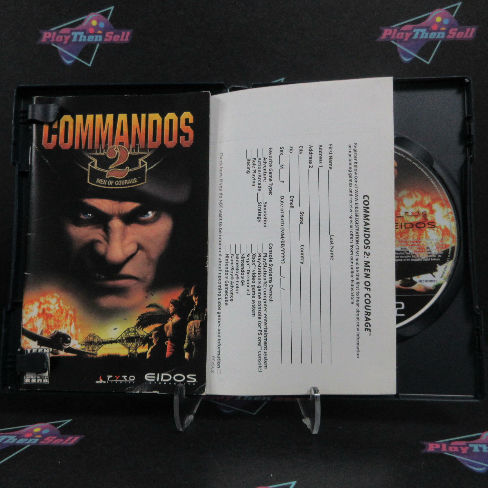 Commandos 2 Men of Courage PS2 PlayStation 2 AD + Reg Card Complete CIB - Very Good