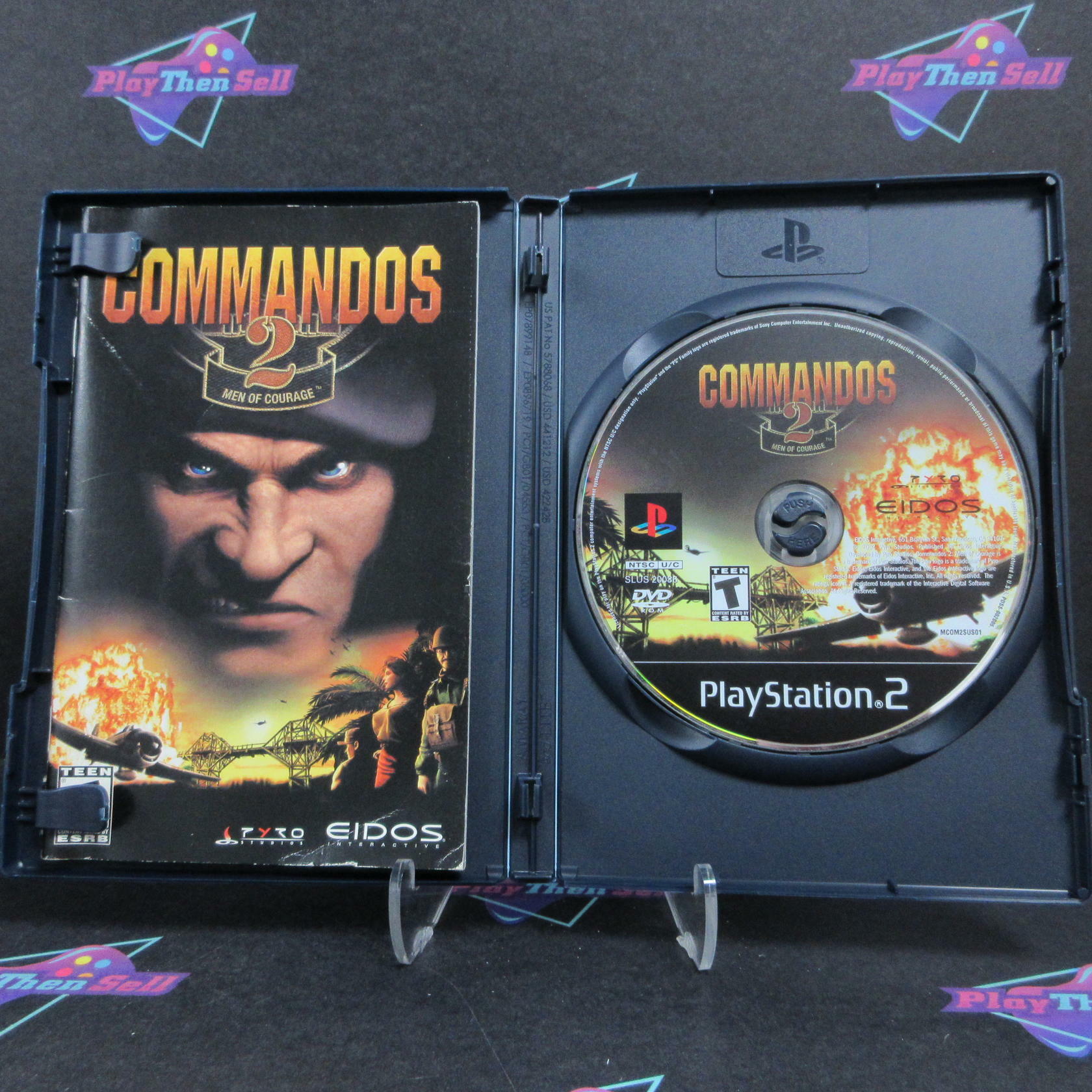 Commandos 2 Men of Courage PS2 PlayStation 2 AD + Reg Card Complete CIB - Very Good