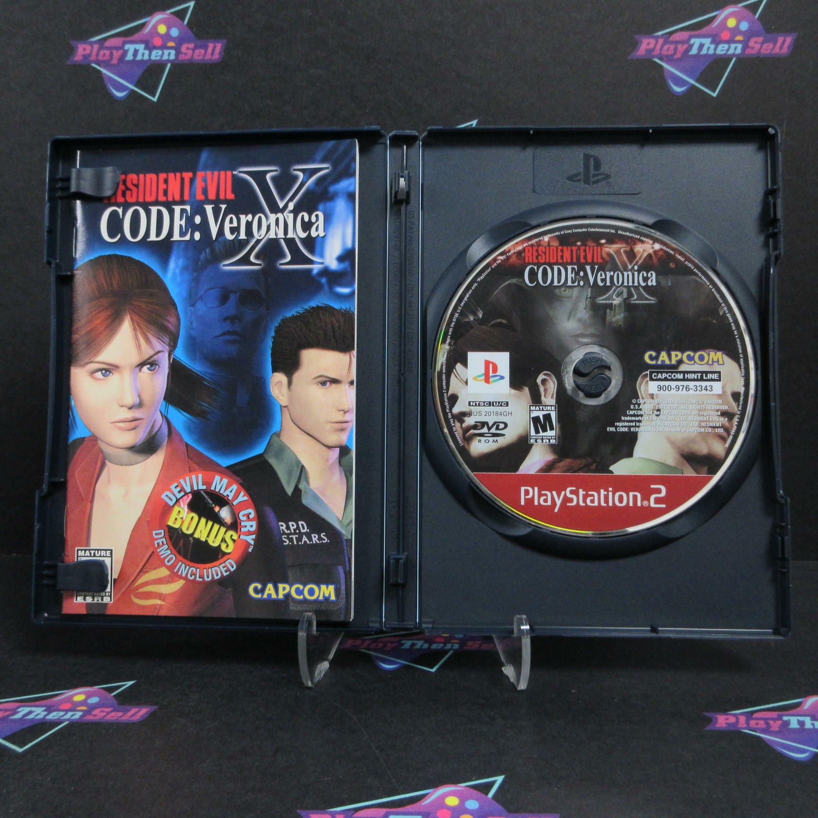 Resident Evil Code Veronica PS2 PlayStation 2 GH Disc No Bonus Disc - Excellent