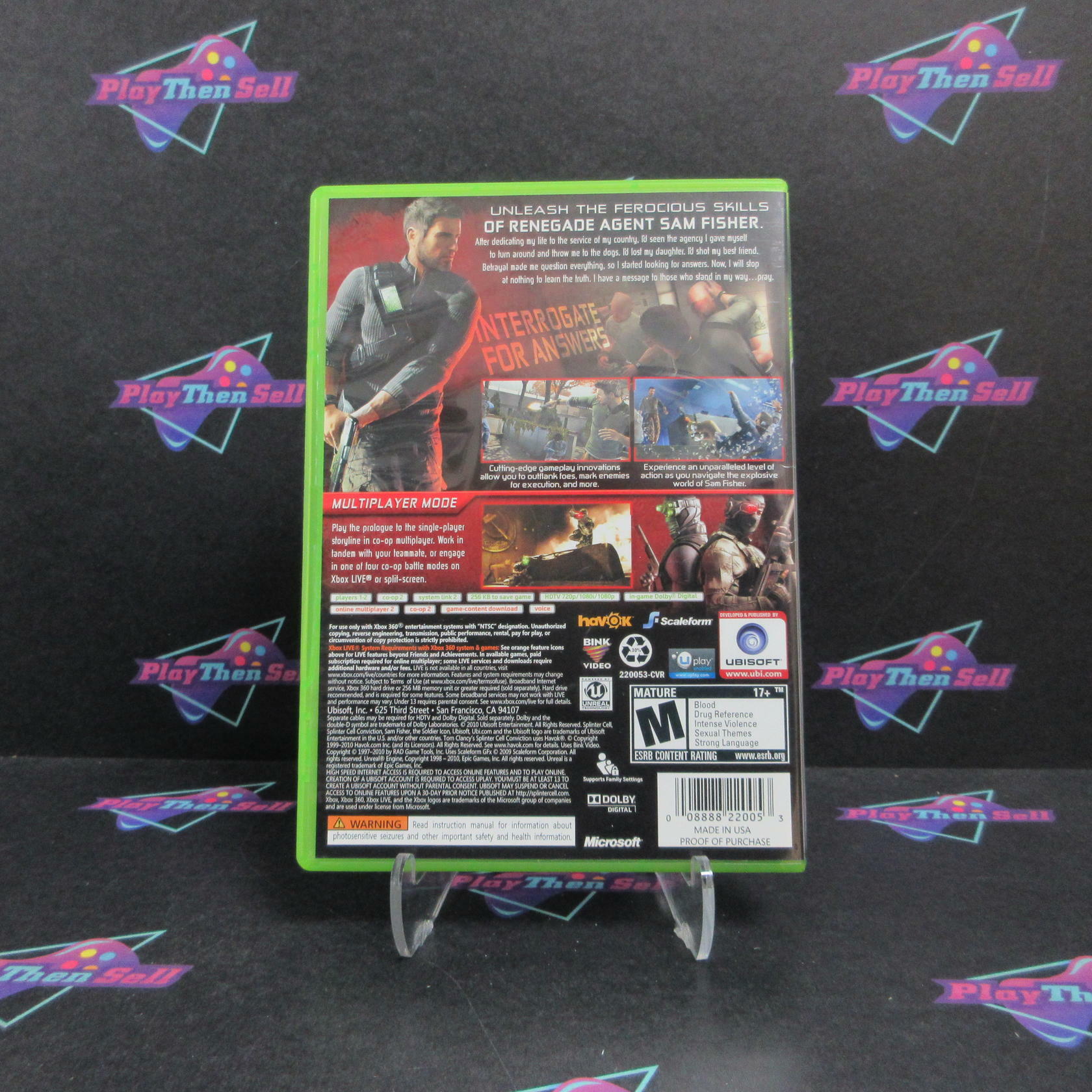 Tom Clancy's Splinter Cell Conviction Target Exclusive Xbox 360 CIB - Excellent