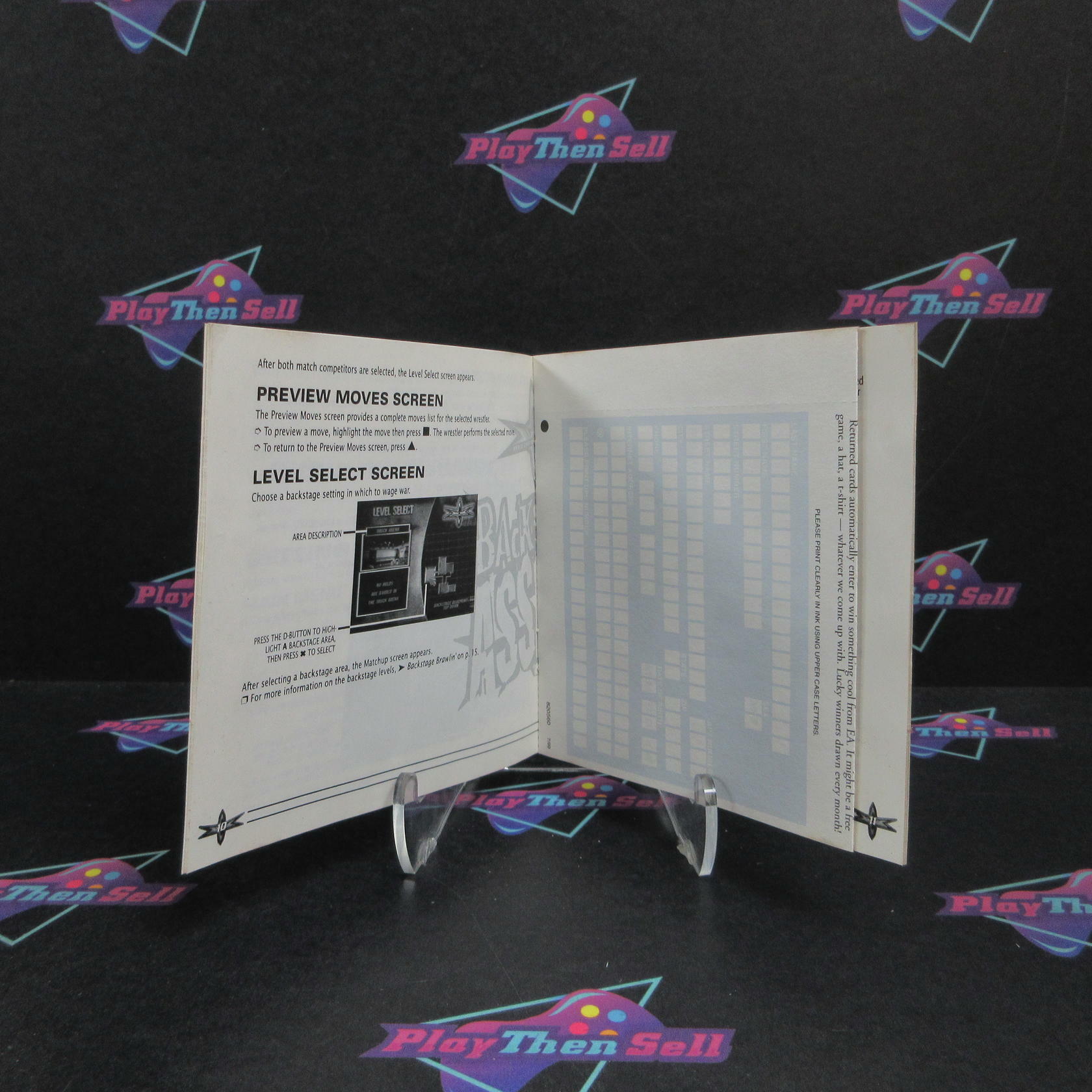 WCW Backstage Assault PS1 PlayStation 1 + Reg Card Complete - Excellent