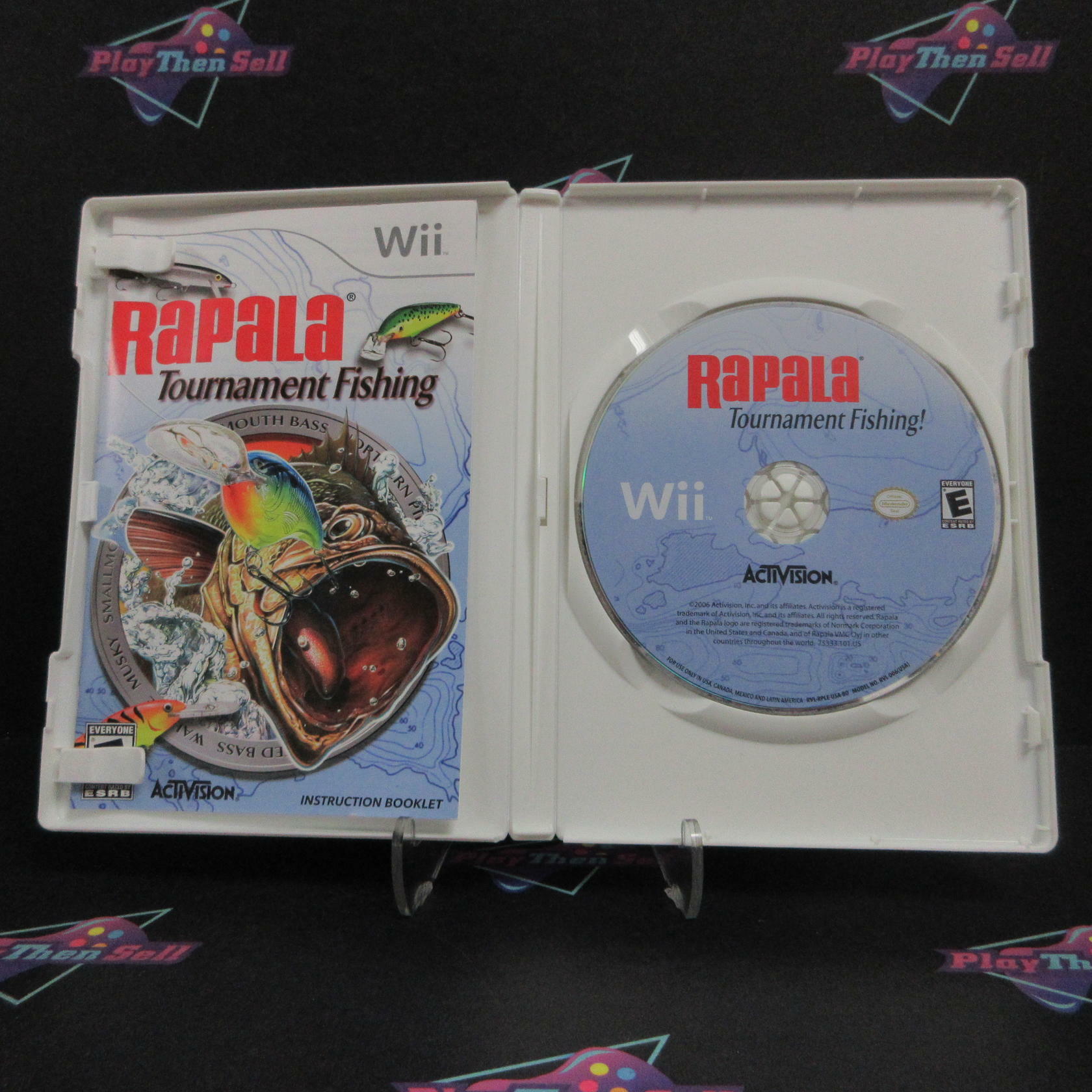 Rapala Tournament Fishing Nintendo Wii AD Complete CIB - Very Good