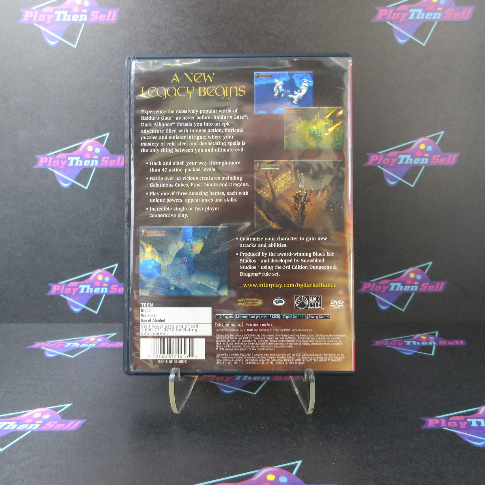 Baldur's Gate Dark Alliance PS2 PlayStation 2 GH Complete - Excellent