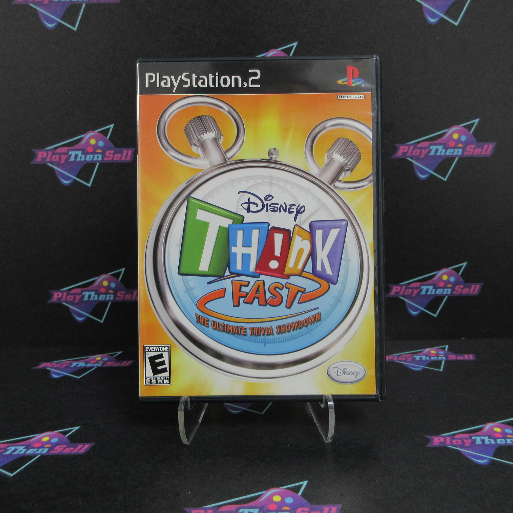 Disney Think Fast Software Only PS2 PlayStation 2 + Reg Card CIB - Excellent