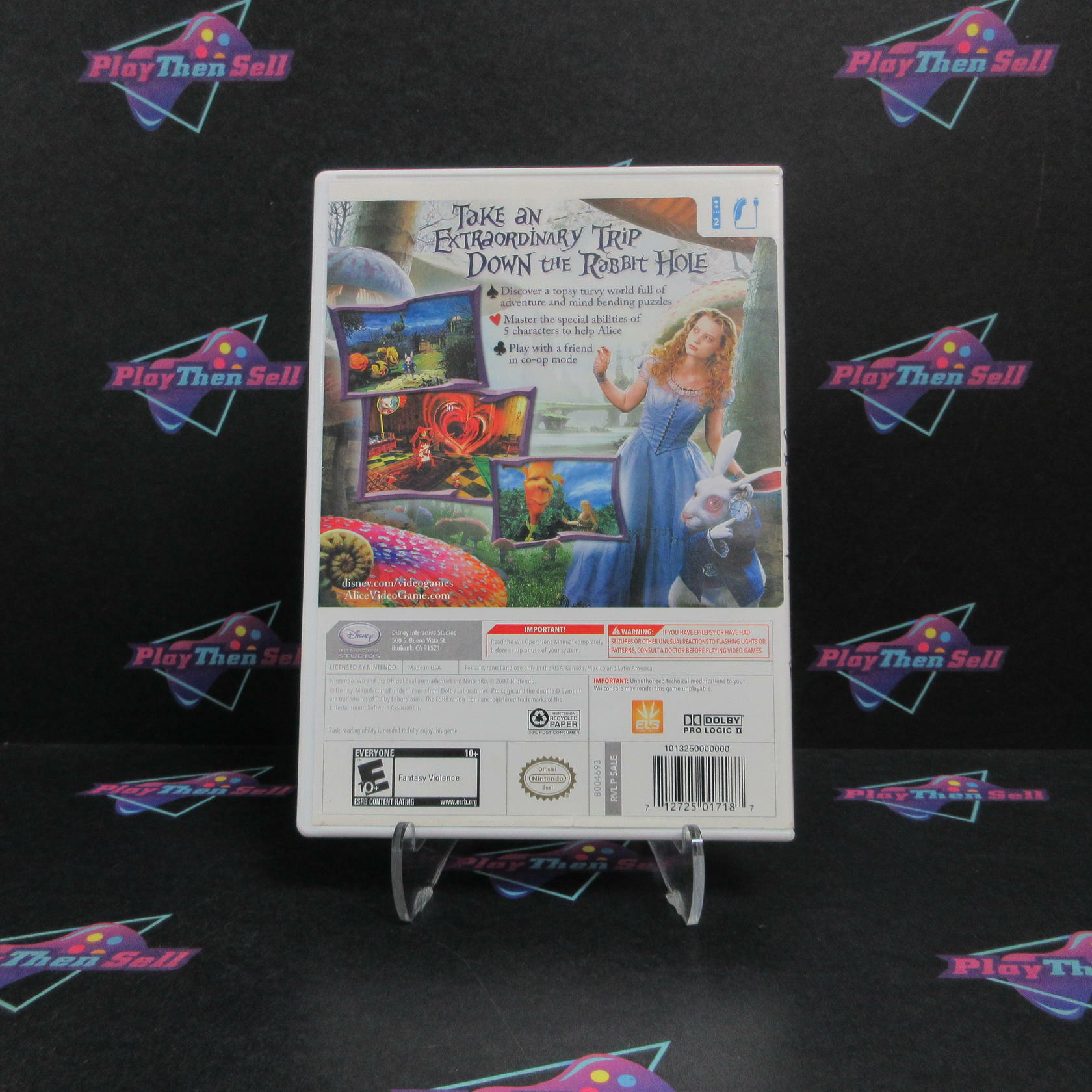 Alice In Wonderland Nintendo Wii AD/MD Complete CIB - Very Good