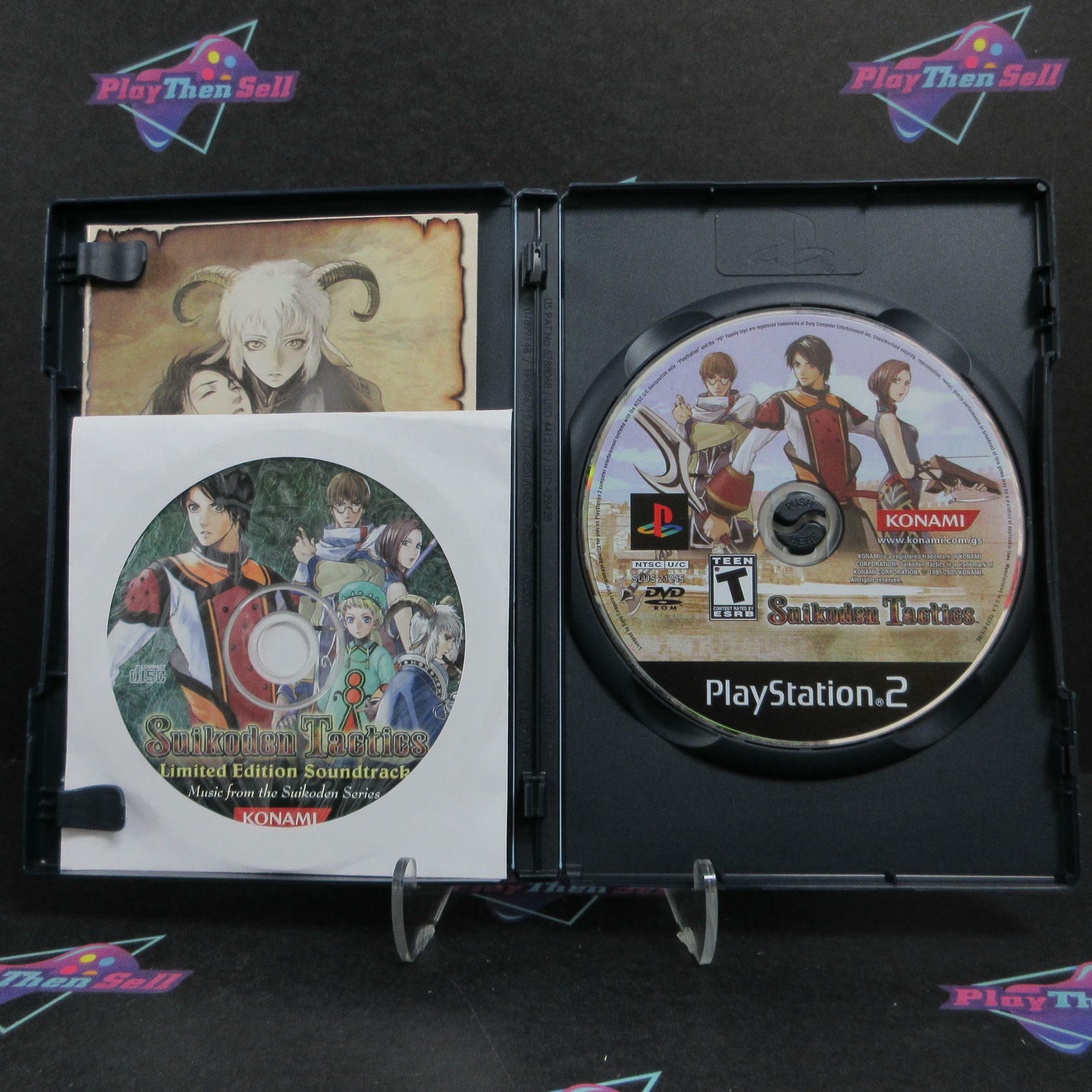 Suikoden Tactics PS2 PlayStation 2 + Soundtrack Complete - Excellent