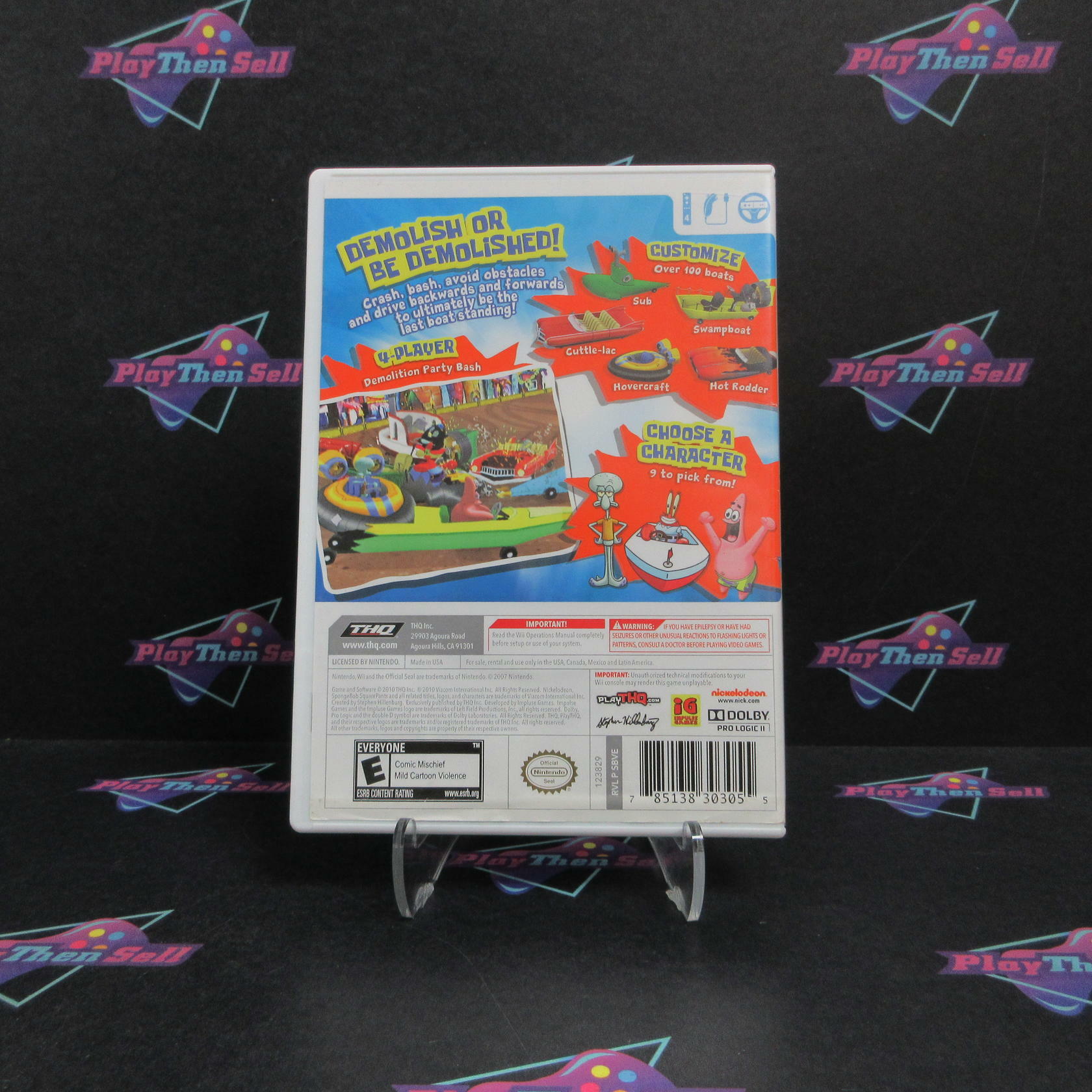 Spongebob Boating Bash Nintendo Wii AD/MD Complete CIB - Very Good