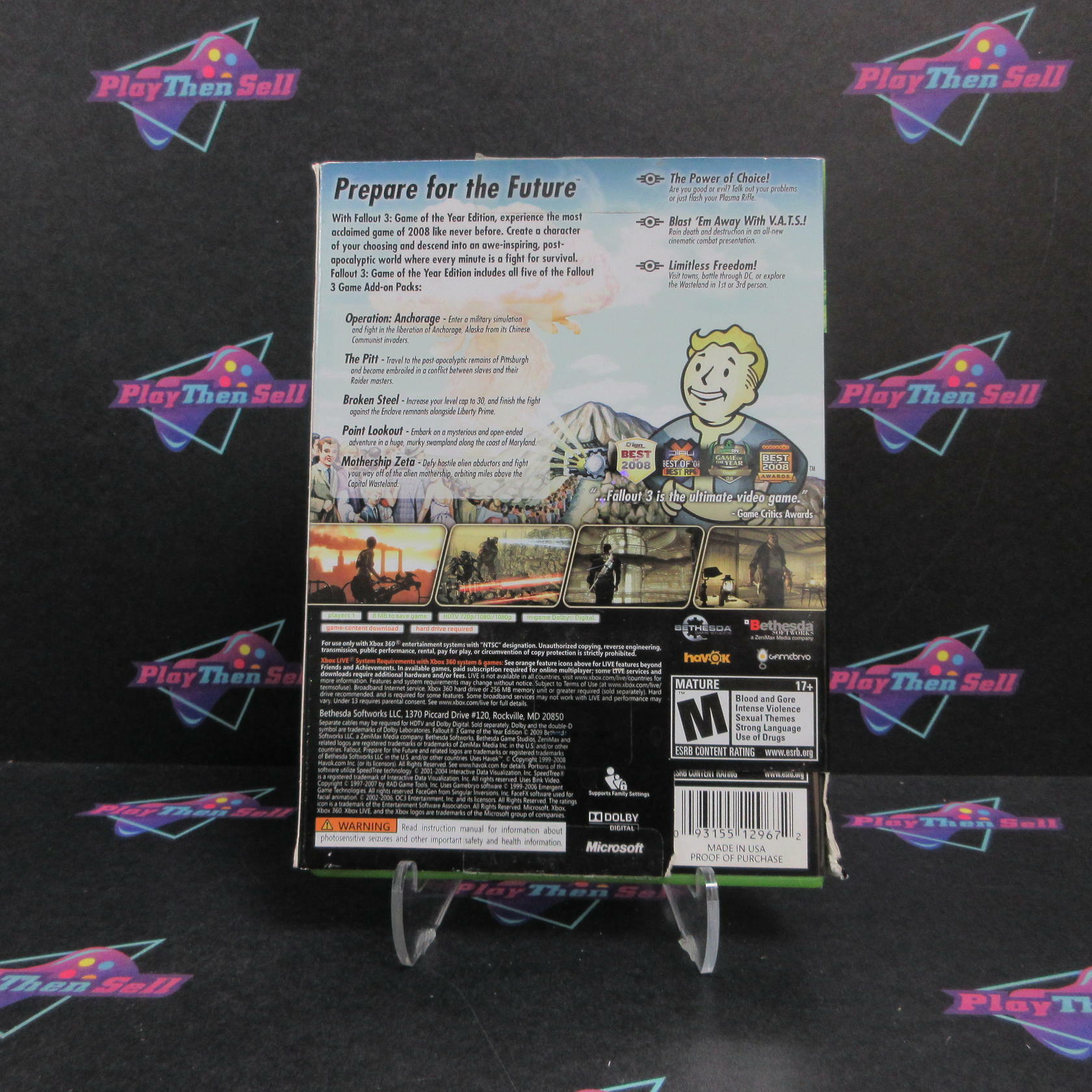 Fallout 3 GOTY Xbox 360 + Sleeve Complete - Excellent