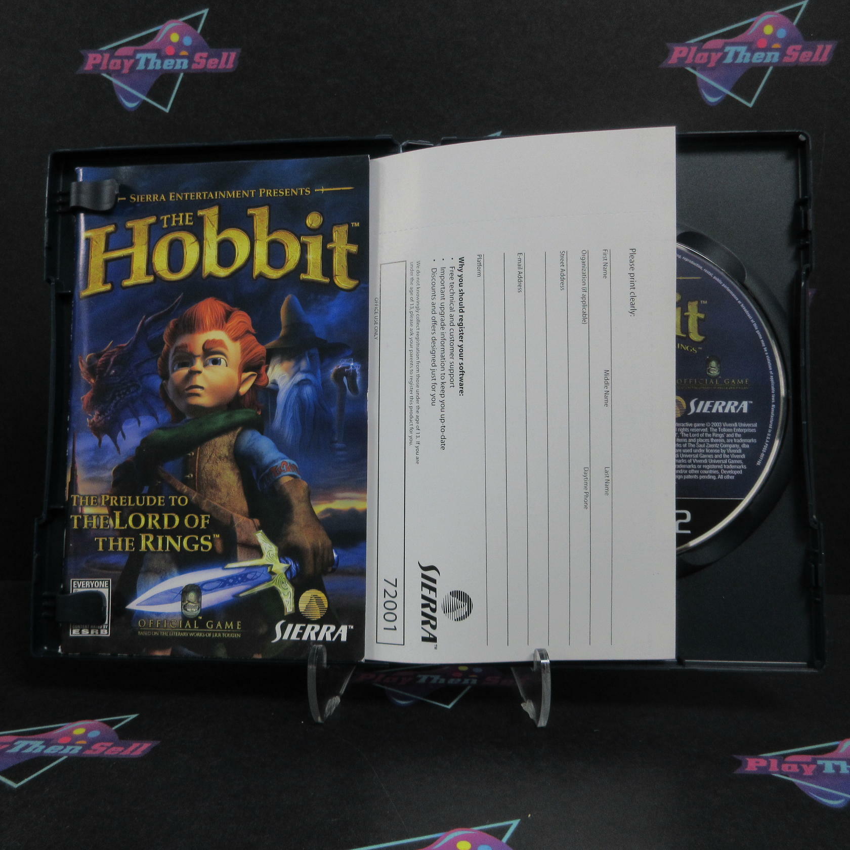 The Hobbit PS2 PlayStation 2 + Reg Card / Gollum Promo Card Complete - Excellent