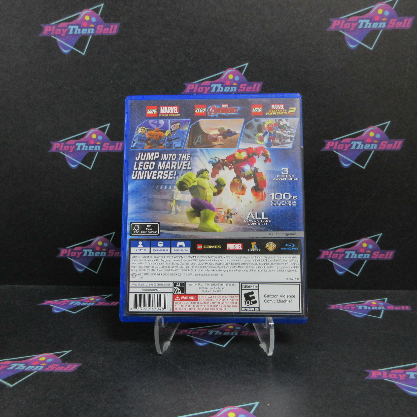 Lego Marvel Collection PS4 PlayStation 4 DD Complete CIB - Very Good