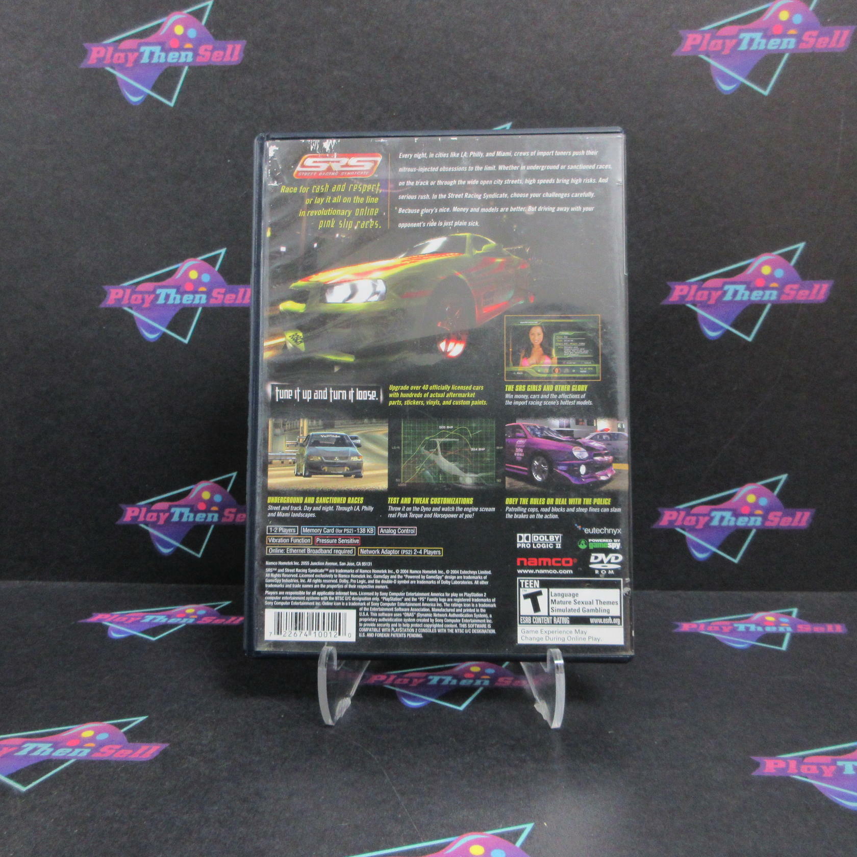 SRS Street Racing Syndicate PS2 PlayStation 2 AD/DD Complete CIB - Very Good
