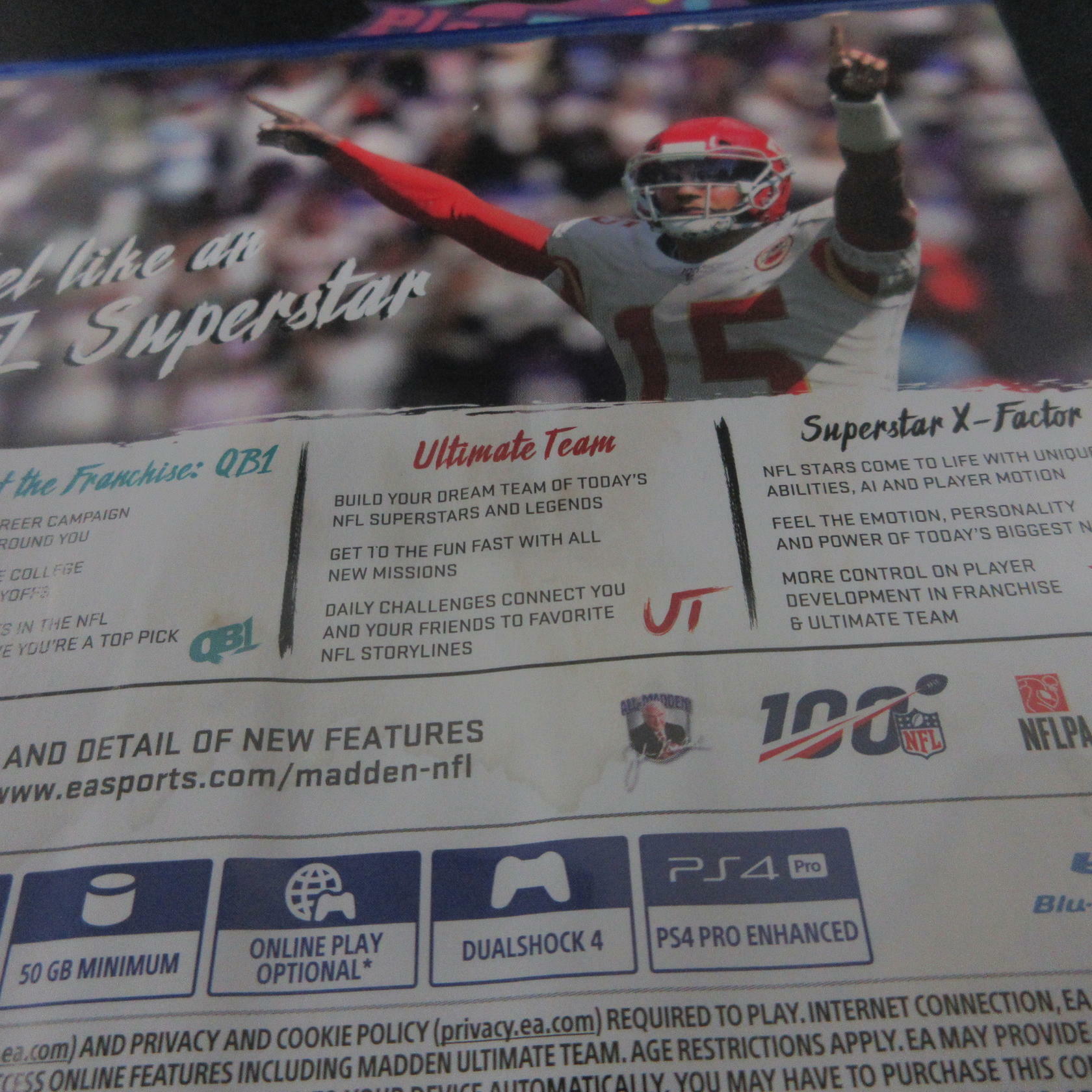Madden NFL 20 PS4 PlayStation 4 AD/DD Complete CIB - Very Good