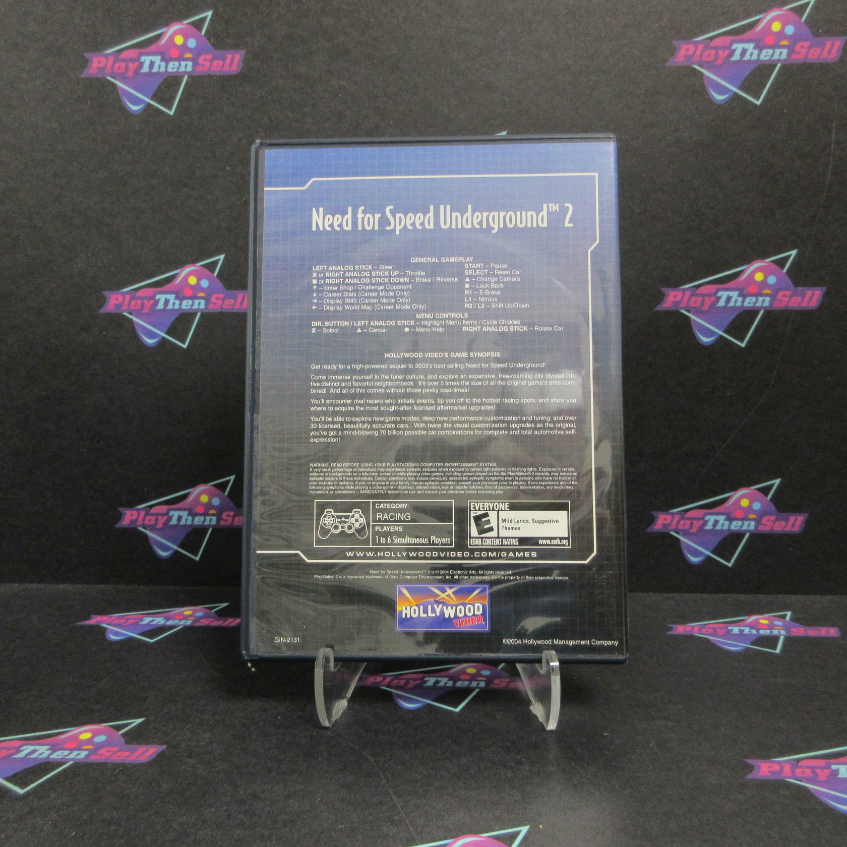 Need for Speed Underground 2 PS2 PlayStation 2 Rental Art / NM - Very Good