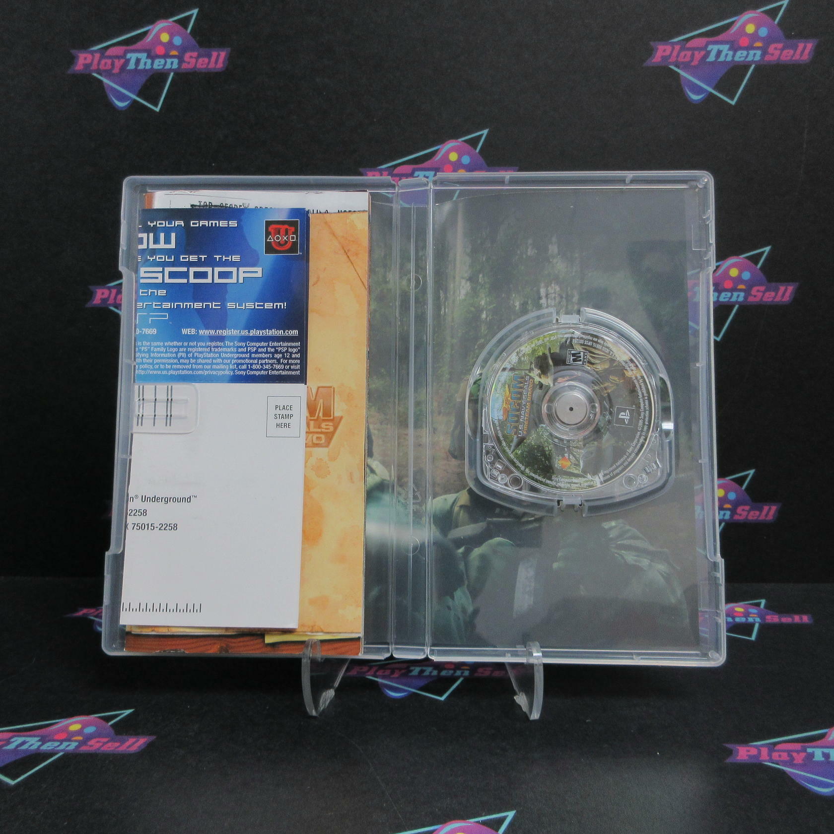 SOCOM Fireteam Bravo Clear UMD Sony PSP + Reg Card Complete - Excellent