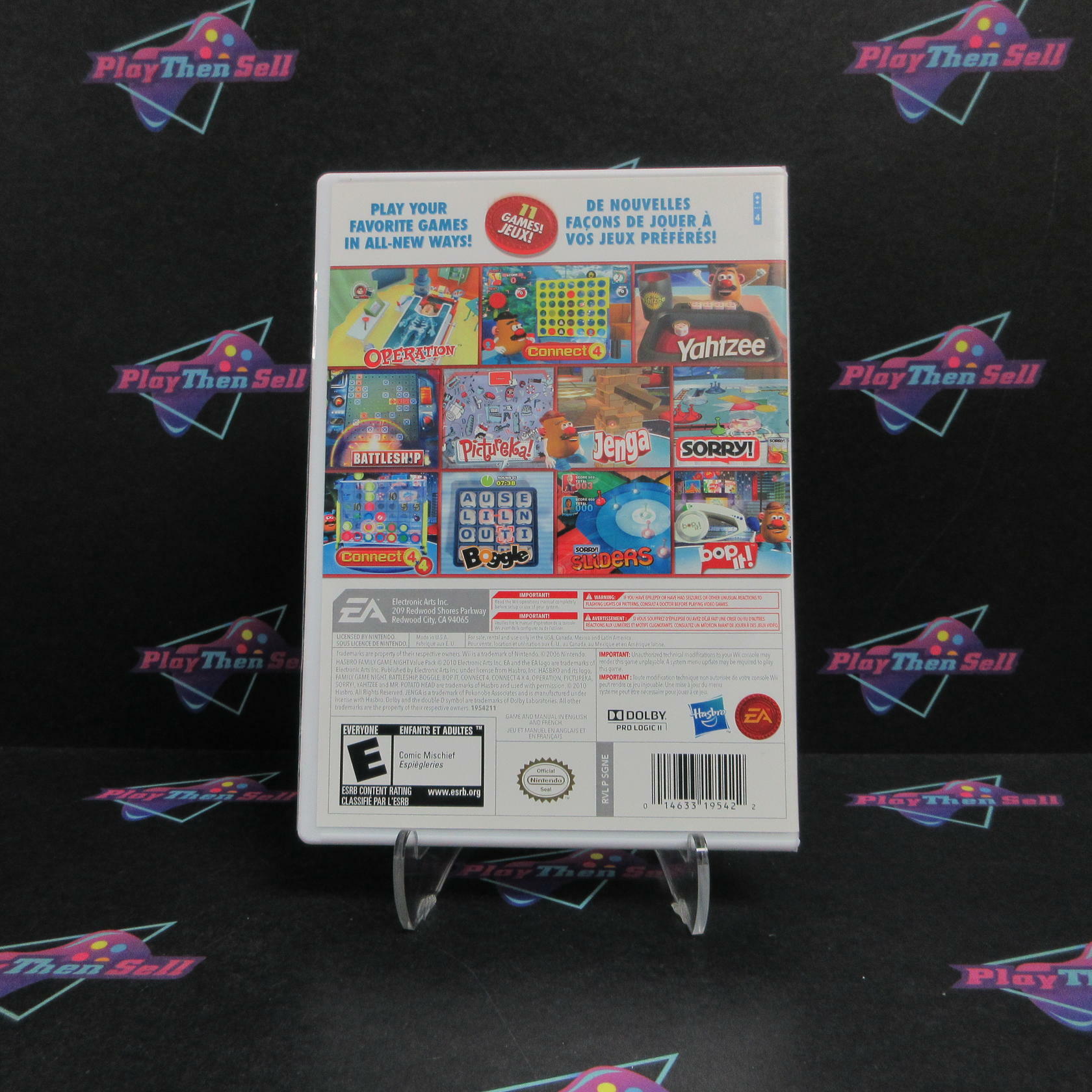 Hasbro Family Game Night 1 and 2 Bundle Nintendo Wii Complete - Refurbished