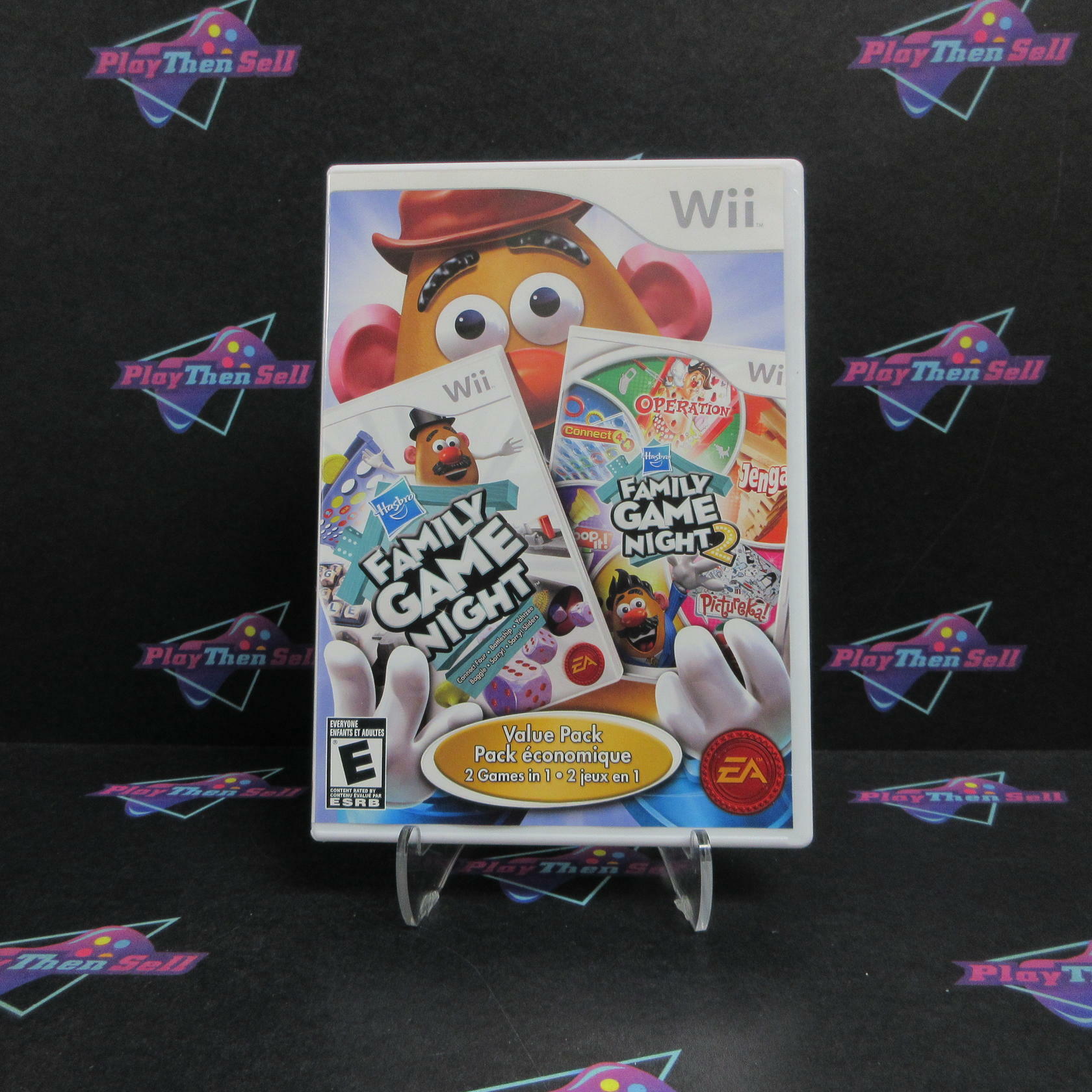 Hasbro Family Game Night 1 and 2 Bundle Nintendo Wii Complete - Refurbished