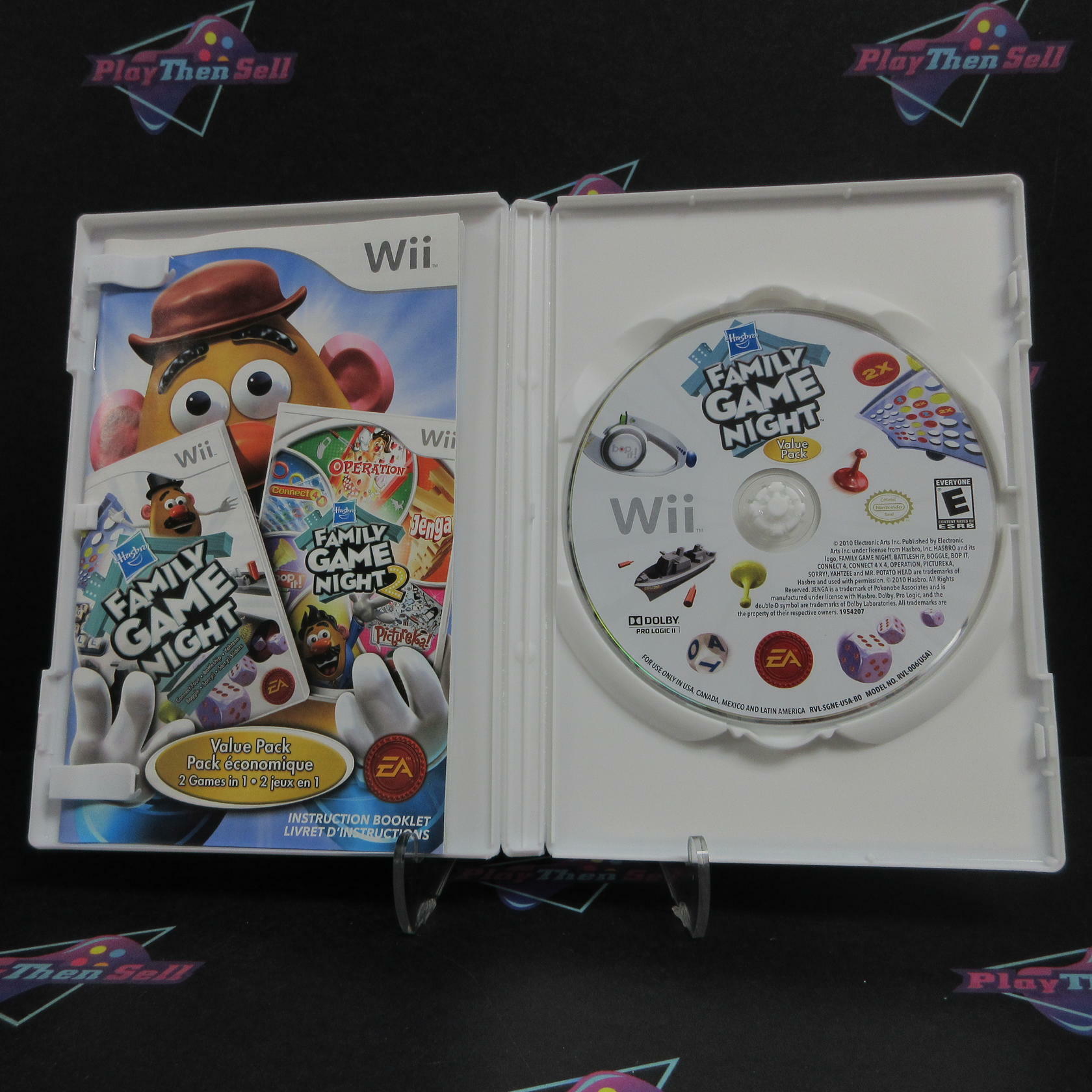 Hasbro Family Game Night 1 and 2 Bundle Nintendo Wii Complete - Refurbished