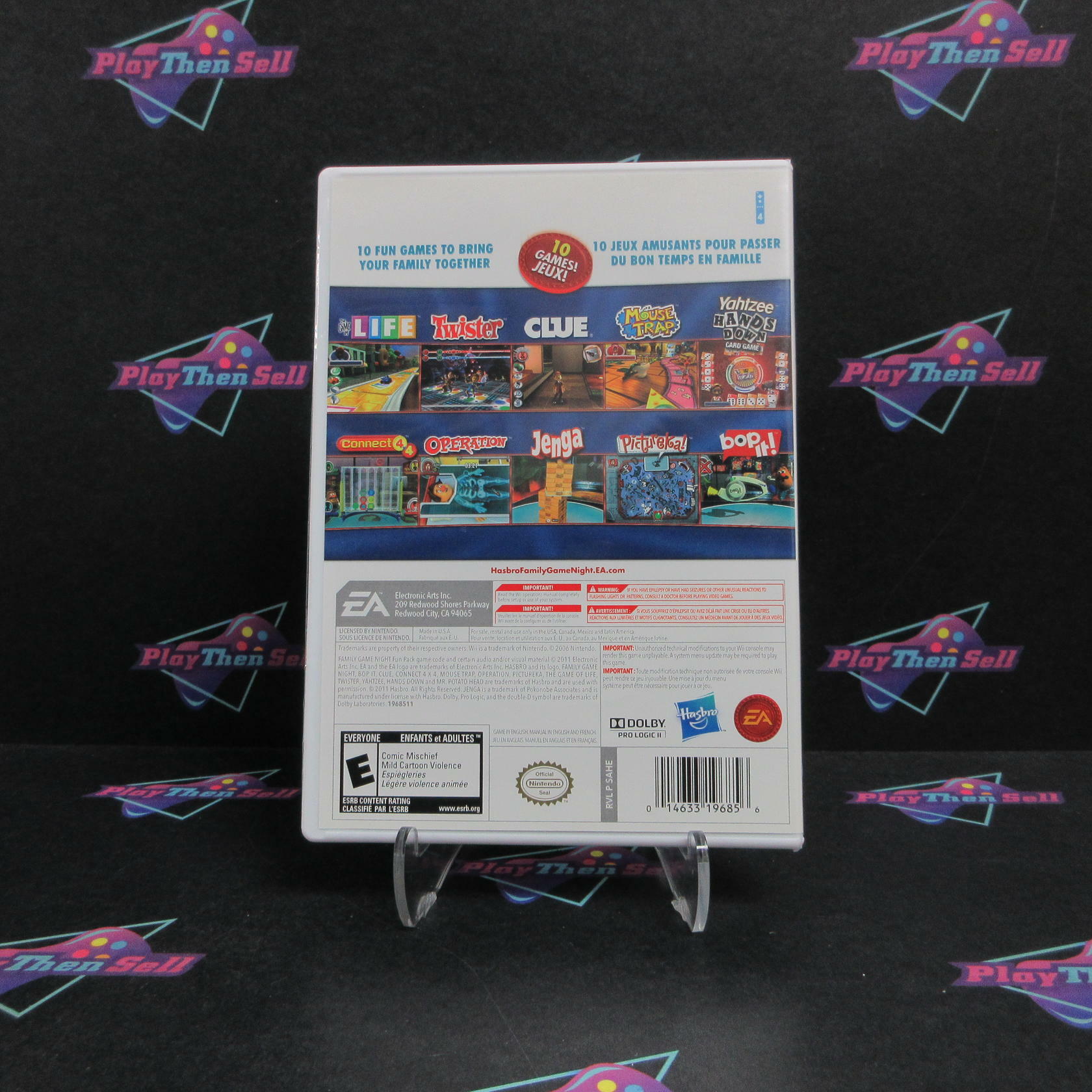 Hasbro Family Game Night 2 & 3 Fun Pack Nintendo Wii Complete - Refurbished