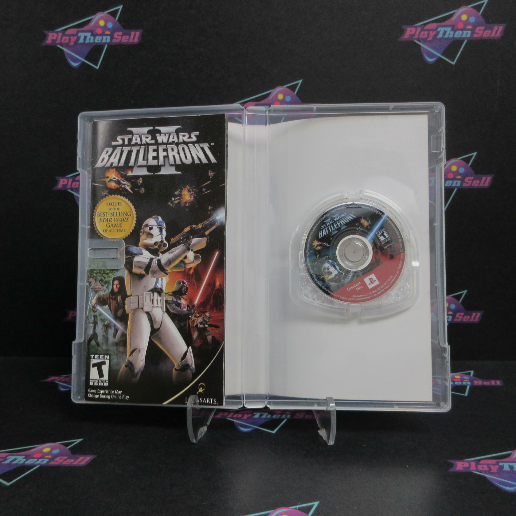 Star Wars Battlefront II Clear UMD Sony PSP GH Complete - Excellent