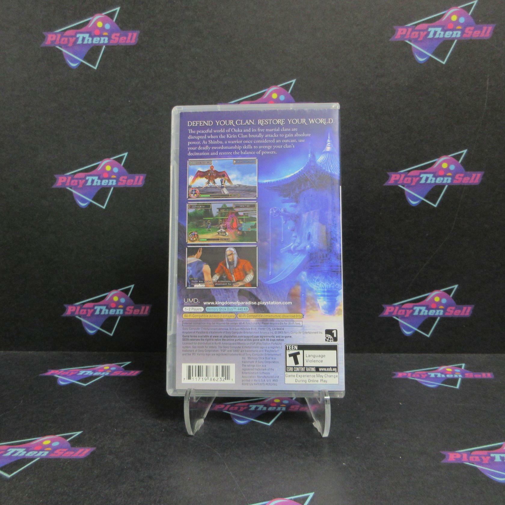 Kingdom of Paradise Sony PSP + Reg Card Complete - Refurbished