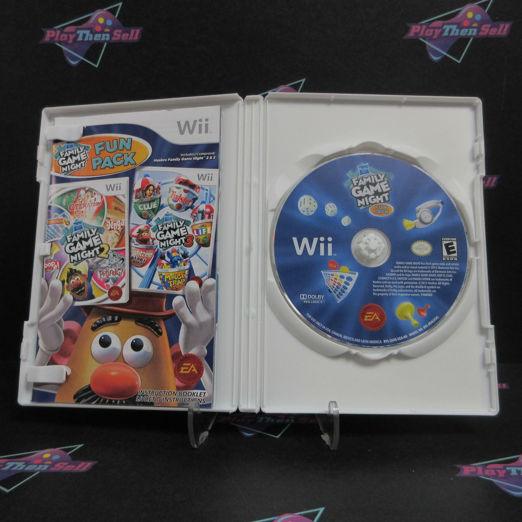 Hasbro Family Game Night 2 & 3 Fun Pack Nintendo Wii Complete - Refurbished