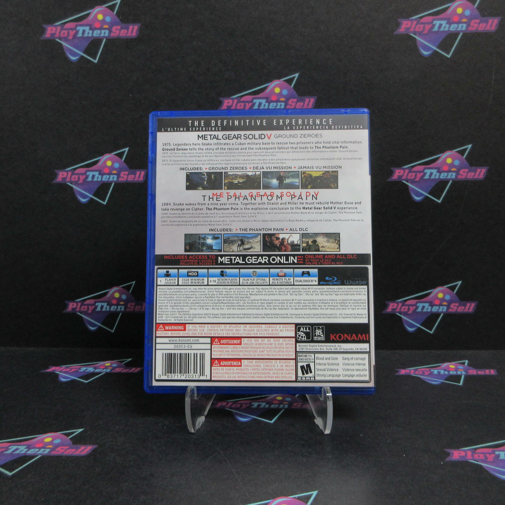 Metal Gear Solid V The Definitive Experience PS4 PlayStation 4 CIB - Excellent