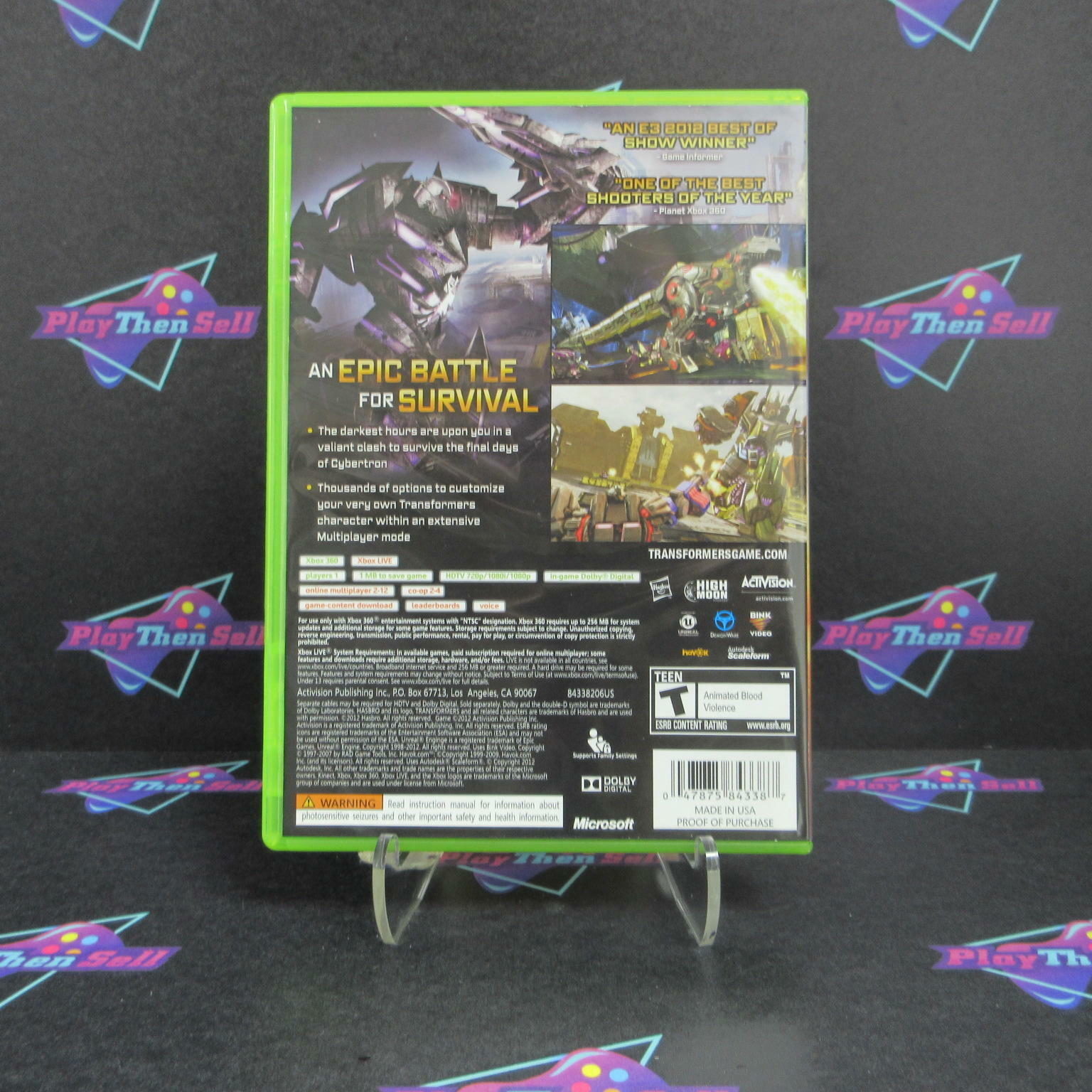 Transformers Fall of Cybertron Xbox 360 Complete - Excellent