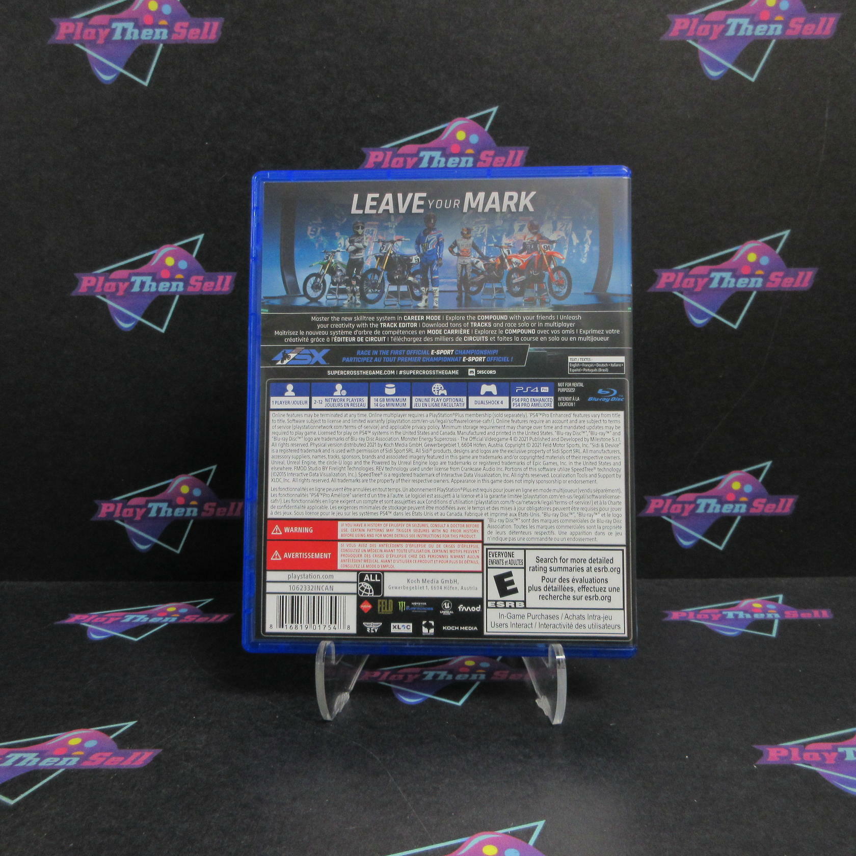 Monster Energy Supercross 4 PS4 PlayStation 4 Complete - Excellent