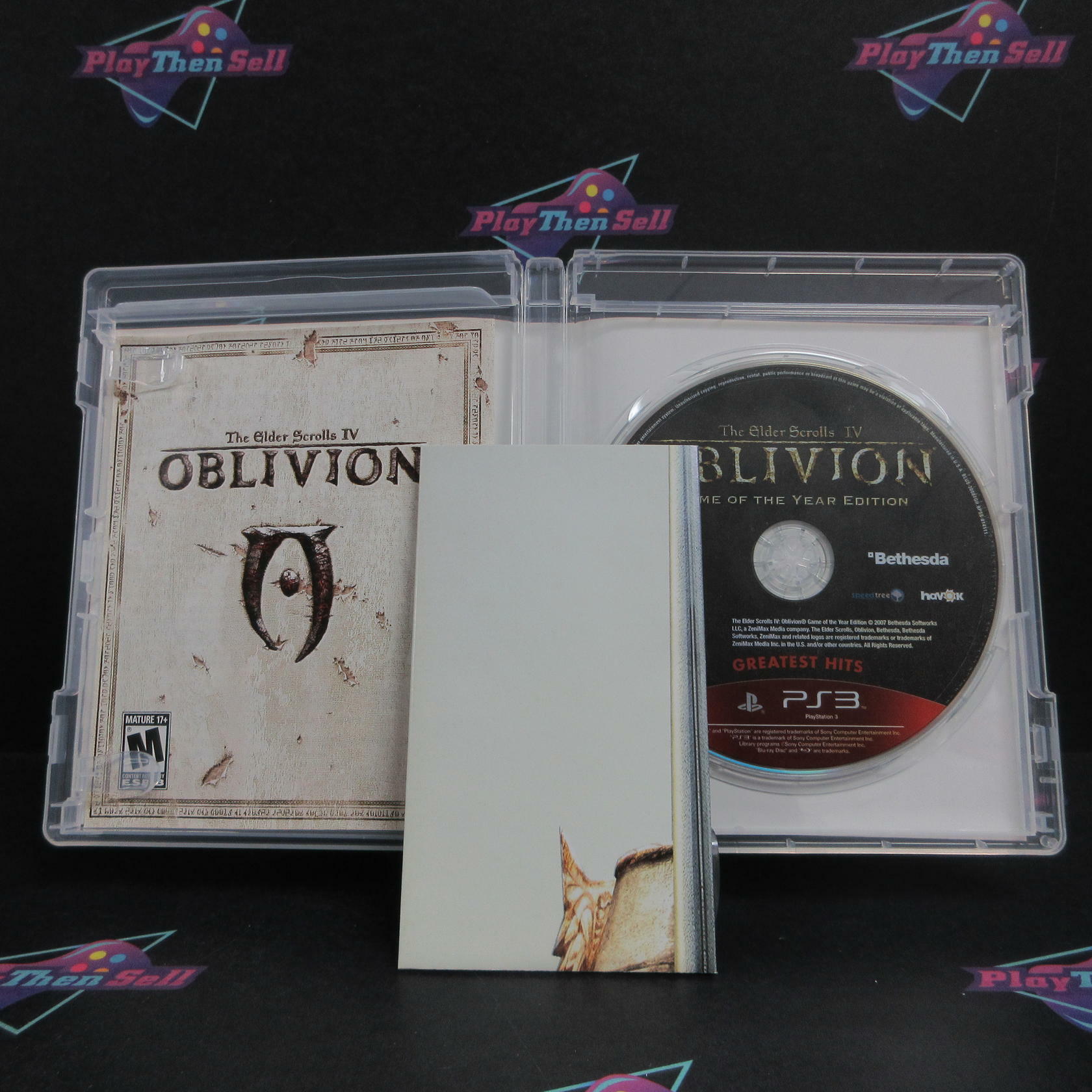 Elder Scrolls IV Oblivion GOTY GameStop PS3 PlayStation 3 GH + Maps - Excellent