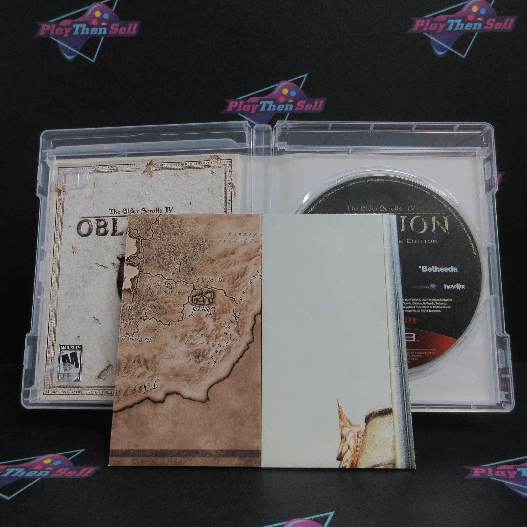 Elder Scrolls IV Oblivion GOTY GameStop PS3 PlayStation 3 GH + Maps - Excellent