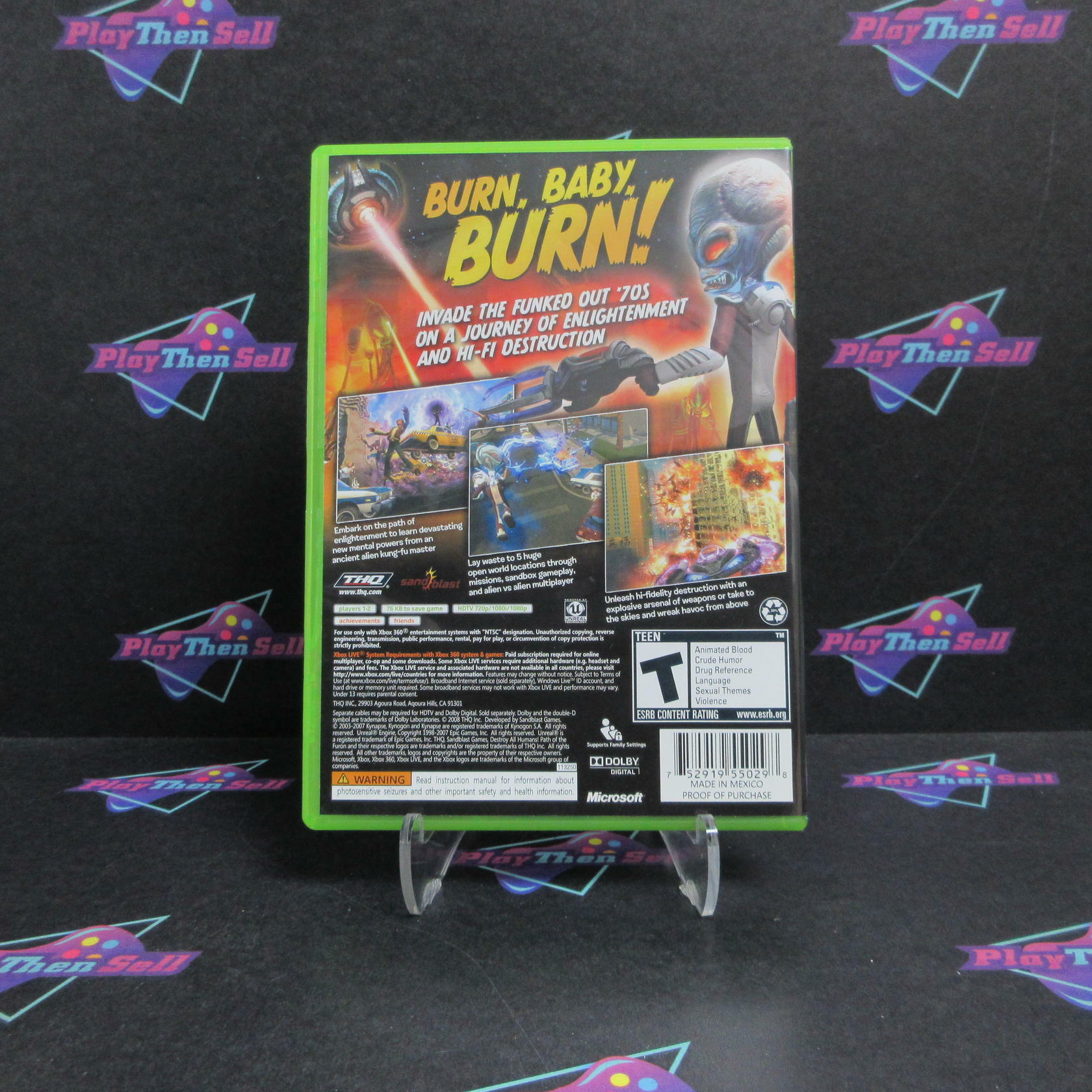 Destroy All Humans Path of The Furon Xbox 360 Complete - Excellent