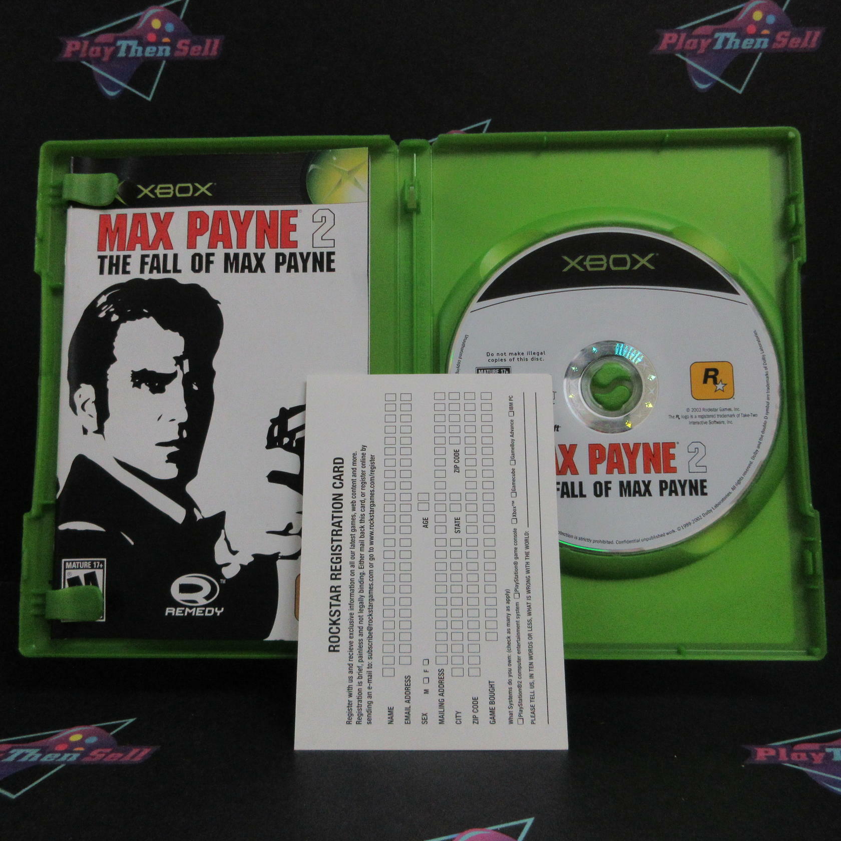 Max Payne 2 The Fall of Max Payne Xbox + Reg Card Complete - Refurbished
